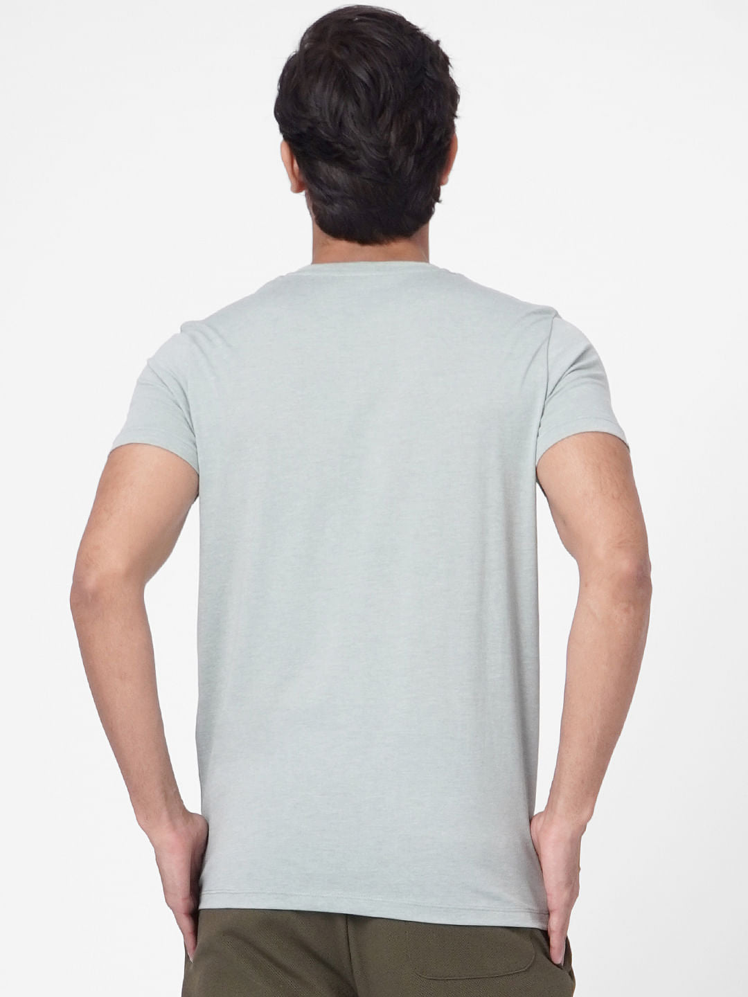 Green Graphic Print Crew Neck T-shirt