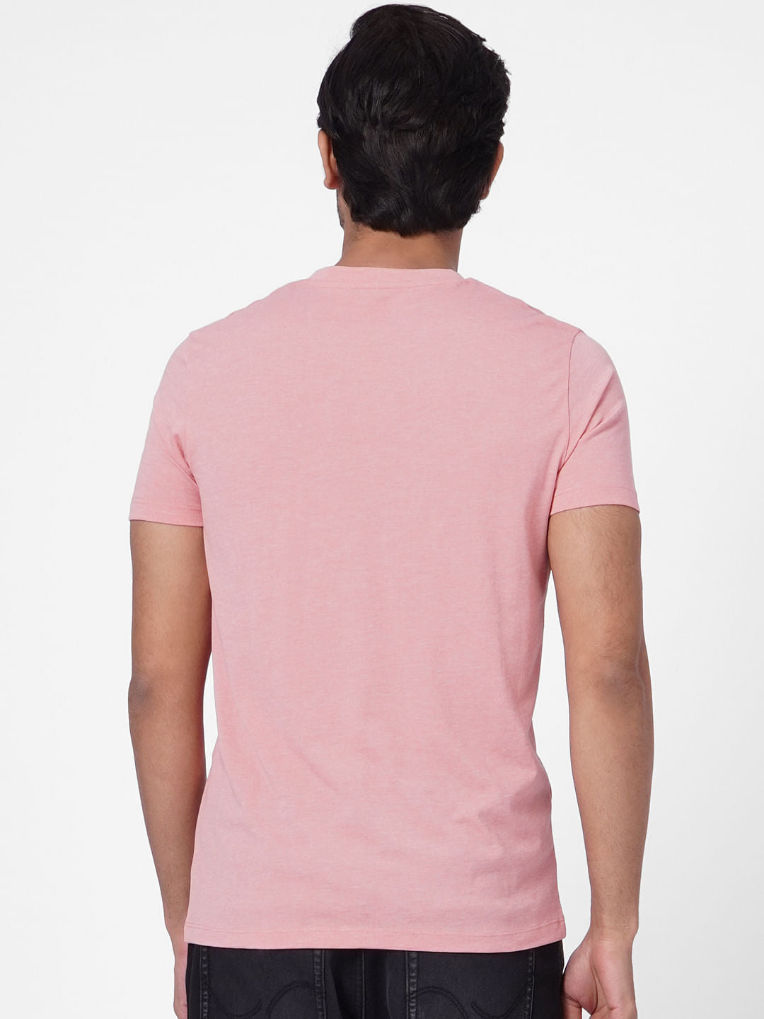 Pink Graphic Print Crew Neck T-shirt