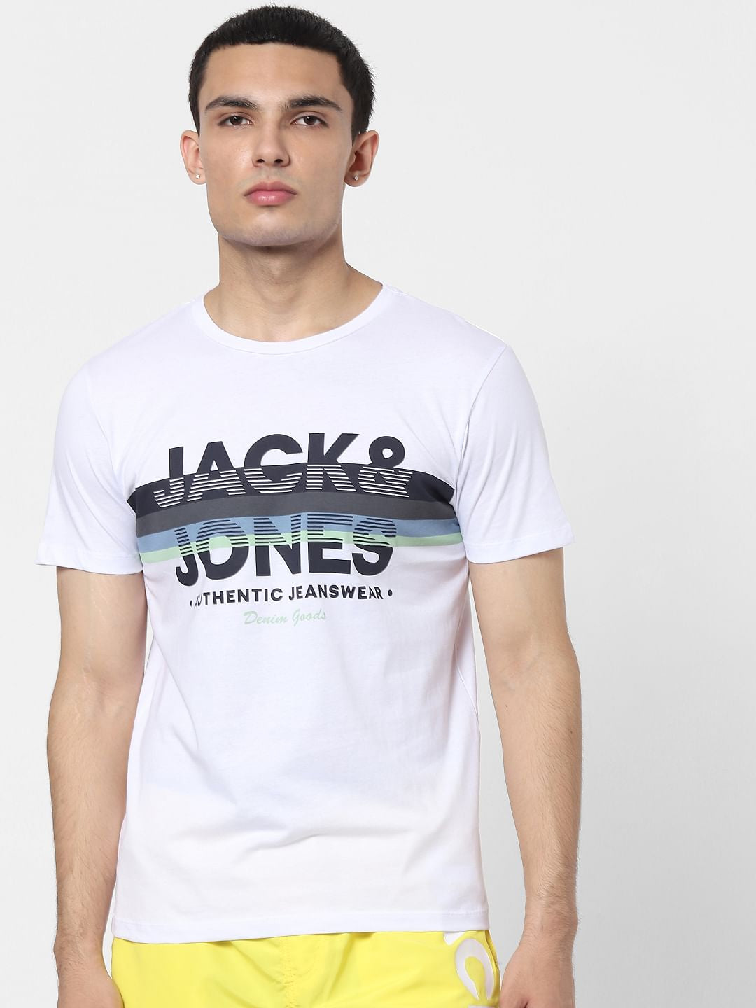 White Graphic Crew Neck T-shirt