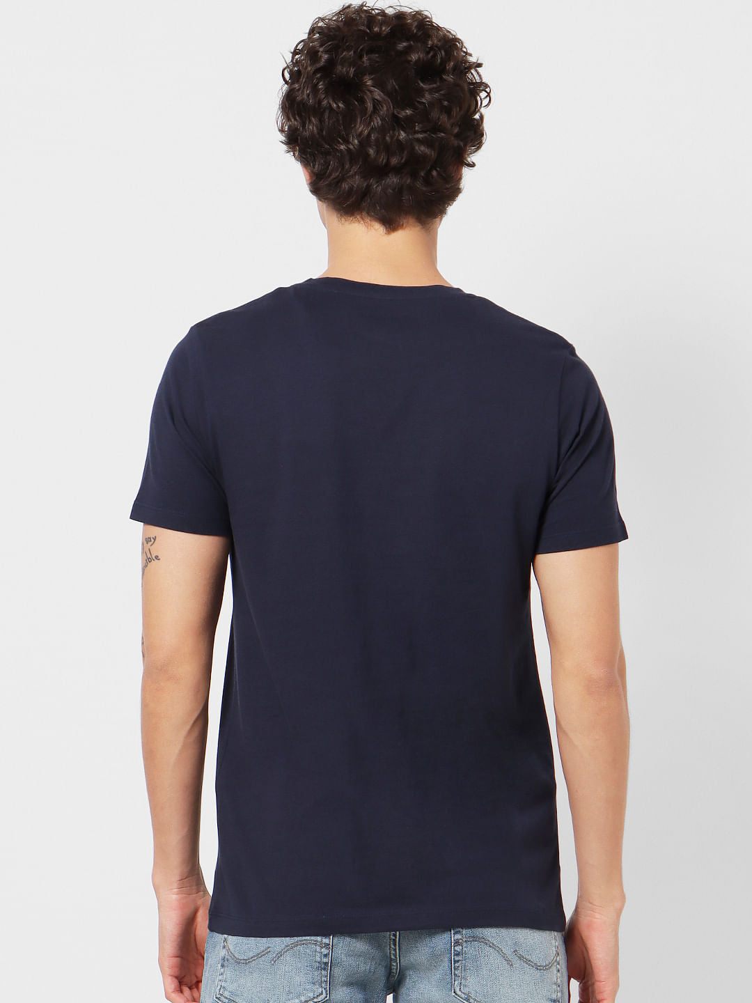 Blue Graphic Crew Neck T-shirt