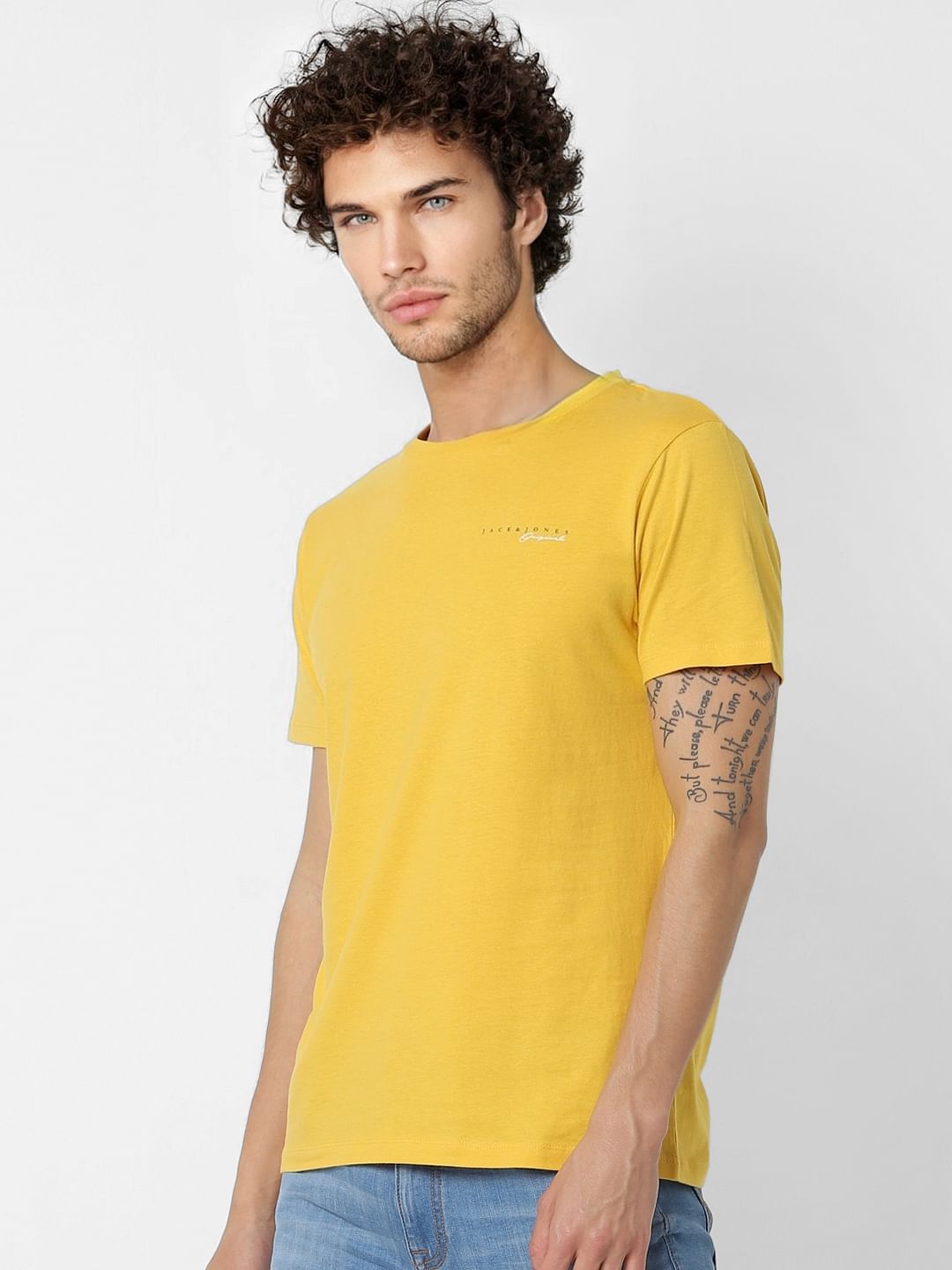 Mustard Yellow Crew Neck T-shirt