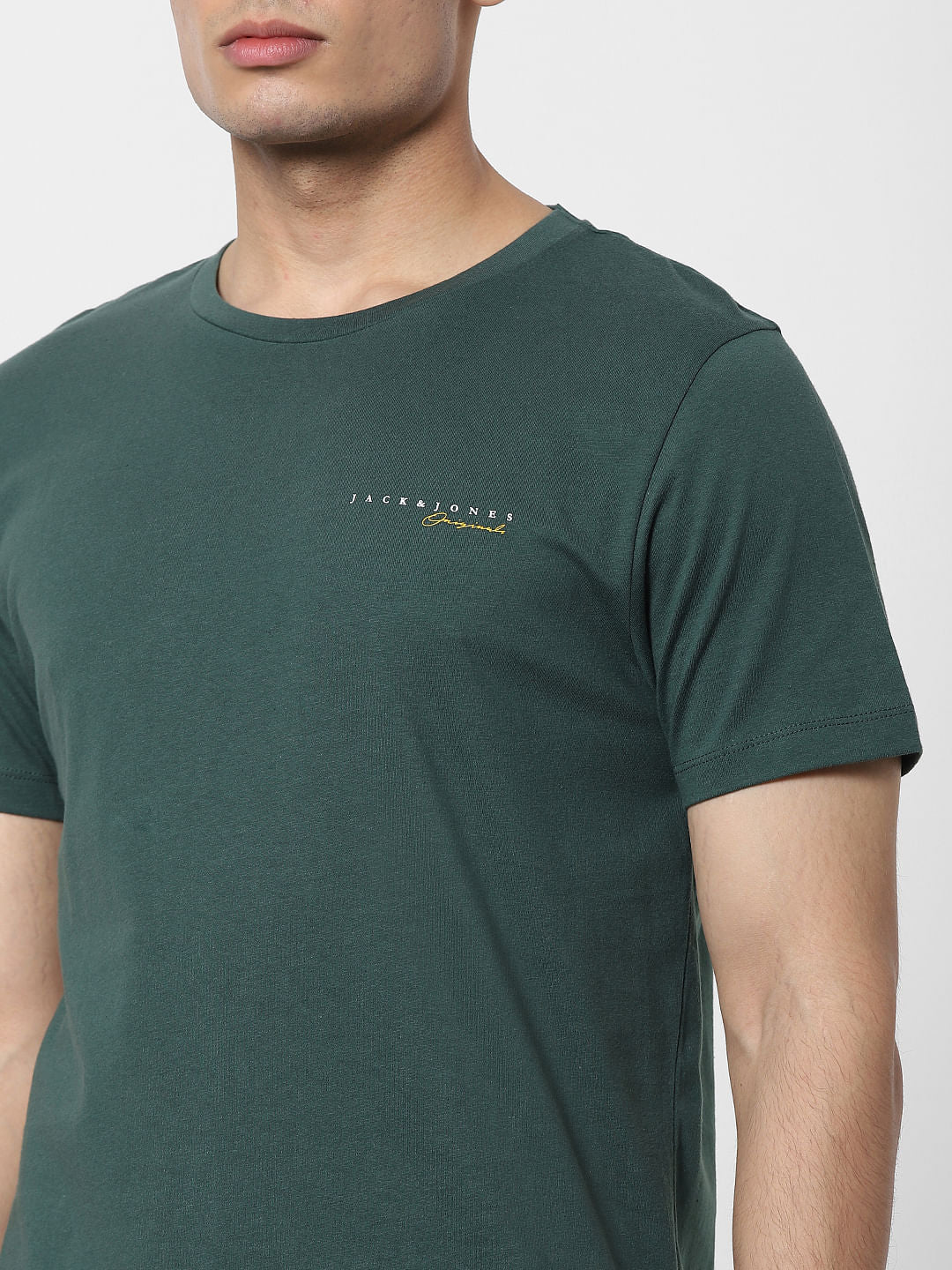 Green Yellow Crew Neck T-shirt