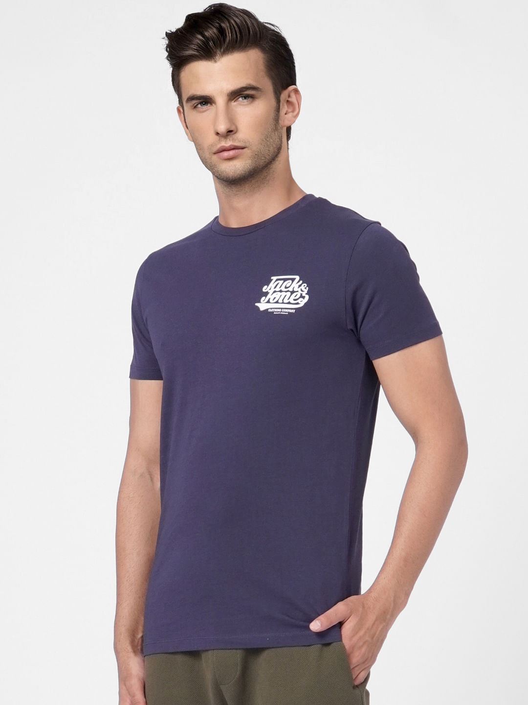 Blue Crew Neck T-shirt