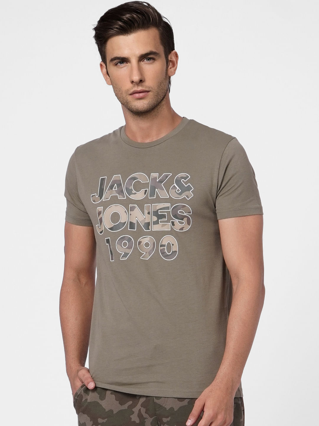 Dusty Olive Camo Crew Neck T-shirt