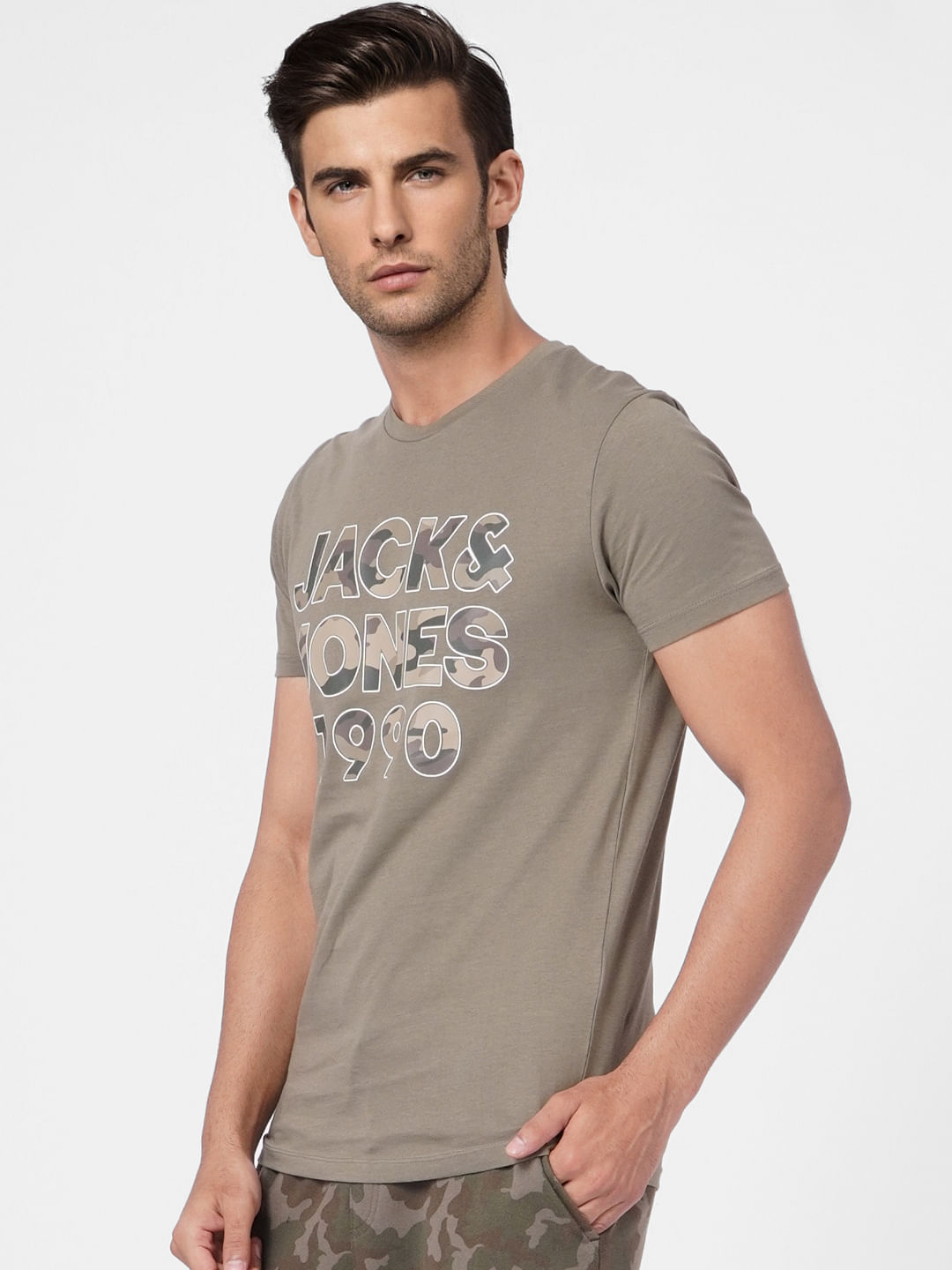 Dusty Olive Camo Crew Neck T-shirt