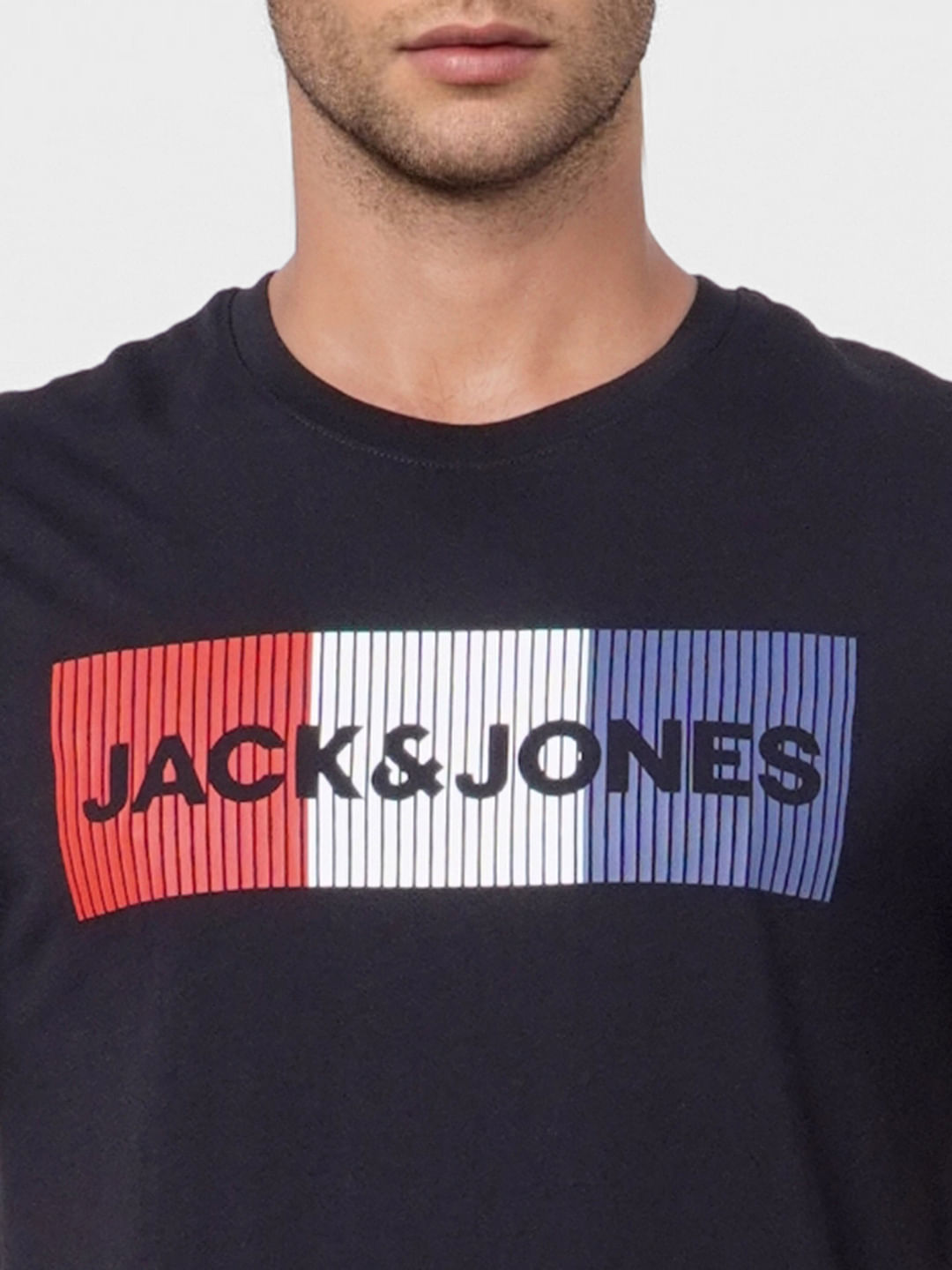 Black Graphic Logo Print T-shirt