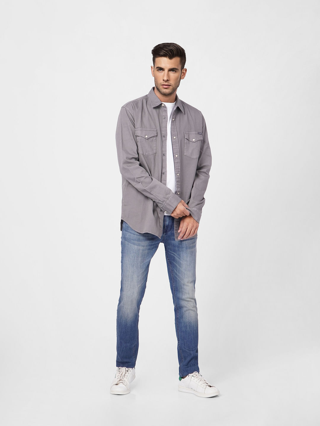 Blue Low Rise Washed Ben Skinny Jeans - 28/30