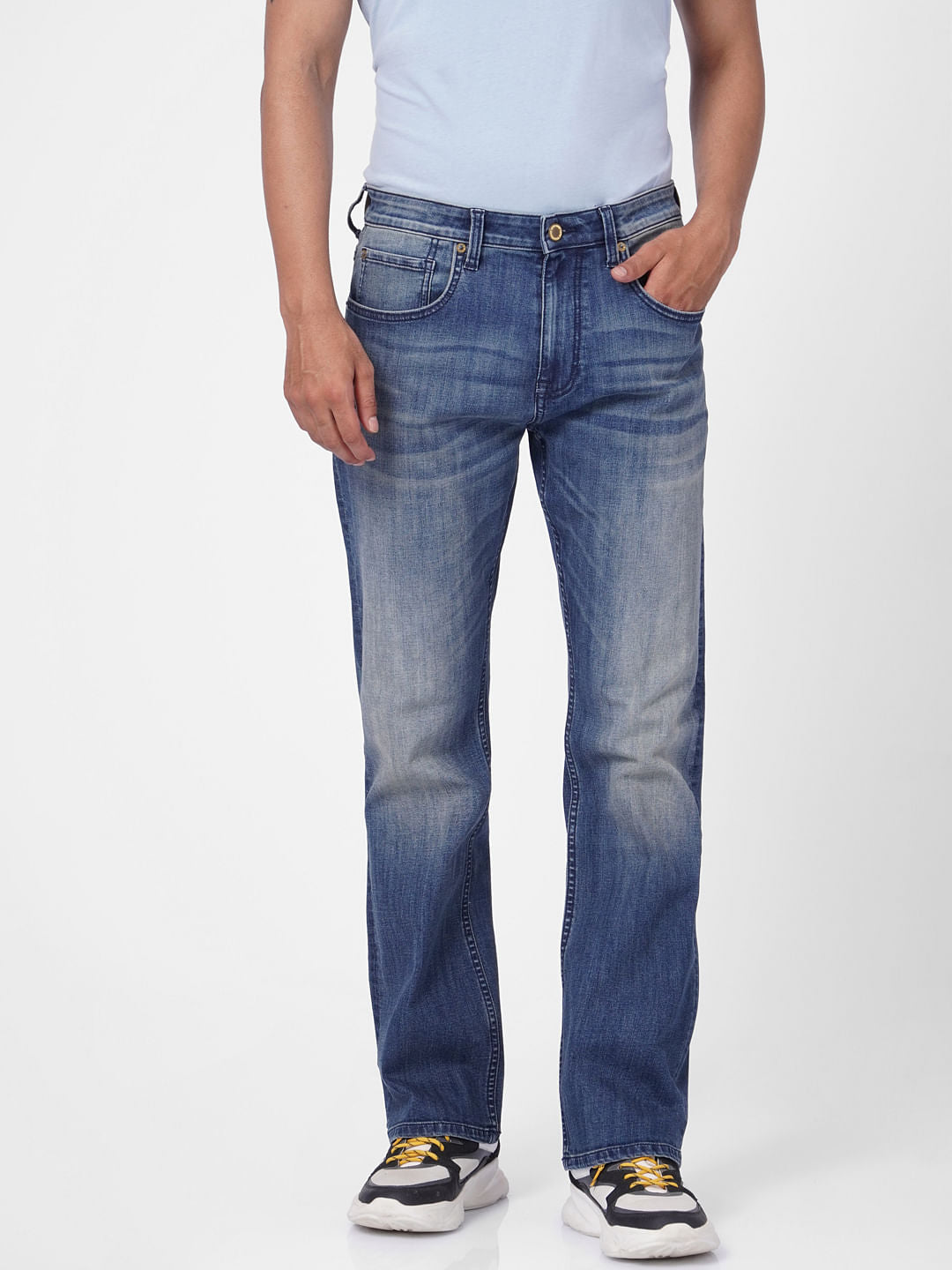 Blue High Rise Ray Bootcut Jeans