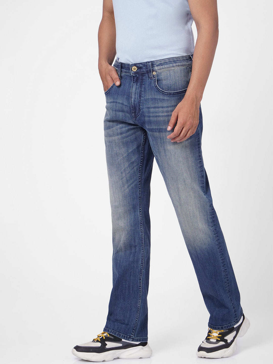 Blue High Rise Ray Bootcut Jeans