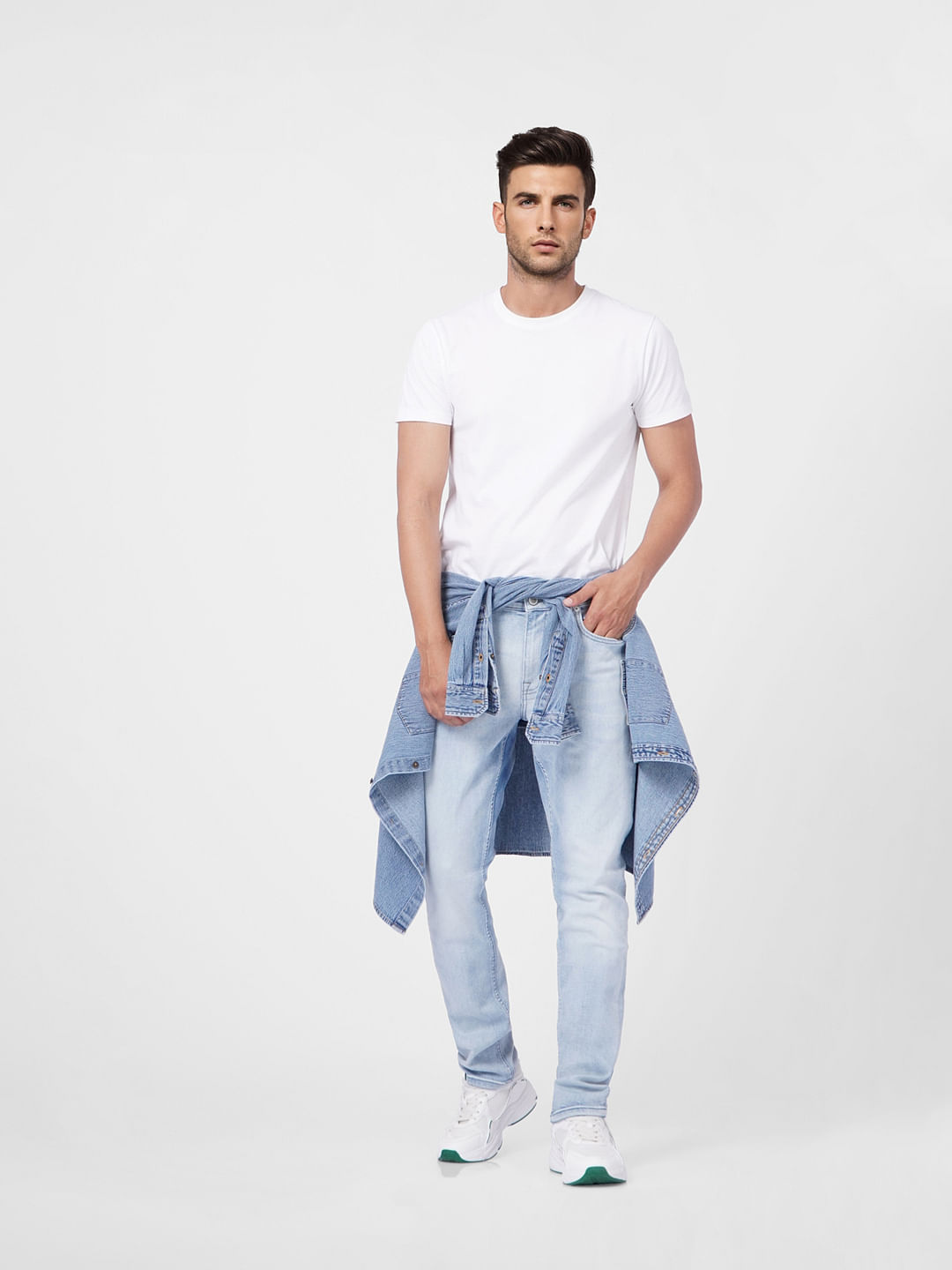 Light Blue Low Rise Slim Fit Jeans