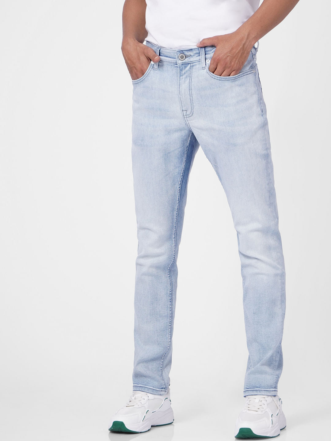 Light Blue Low Rise Slim Fit Jeans