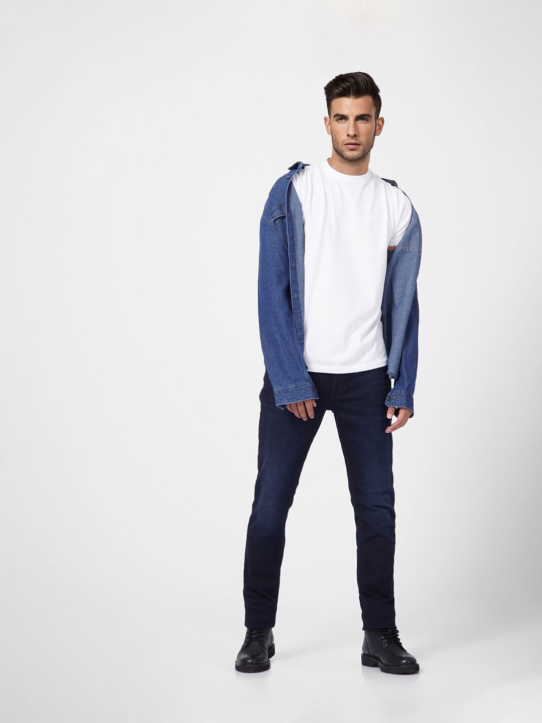 Dark Blue Low Rise Slim Fit Jeans - 28/30
