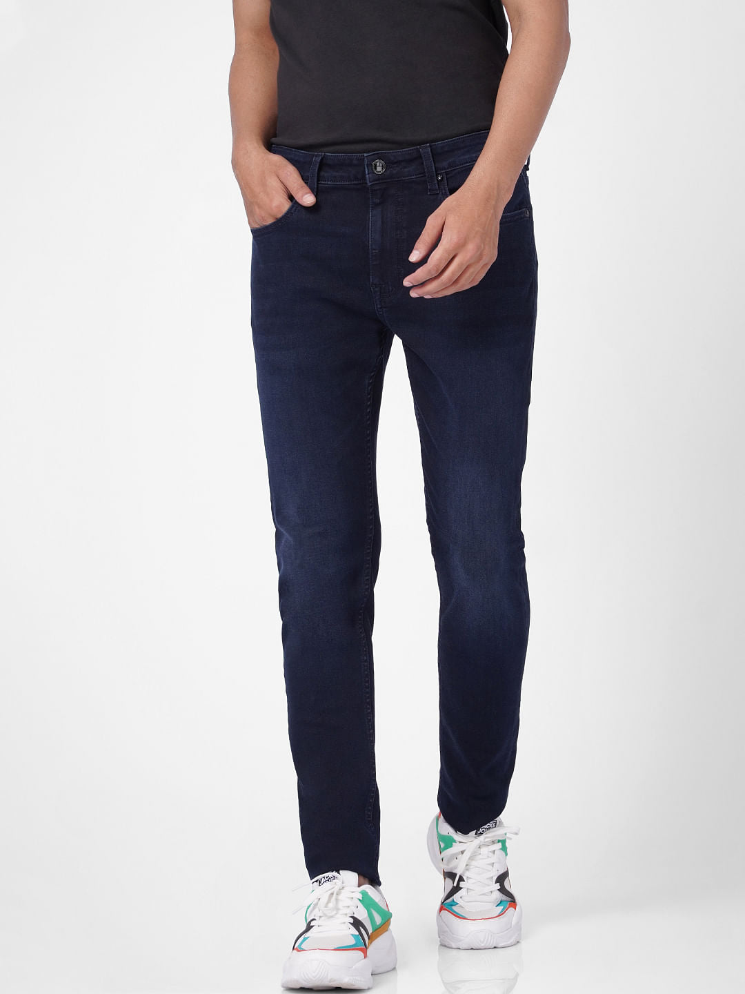 Dark Blue Low Rise Liam Skinny Fit Jeans