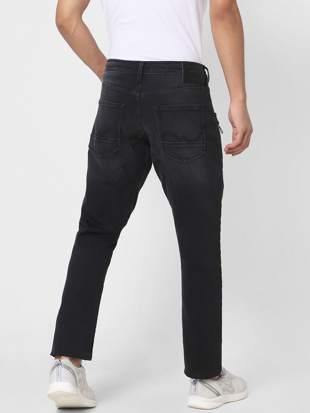 Black Low Rise Washed Simon Anti Fit Jeans