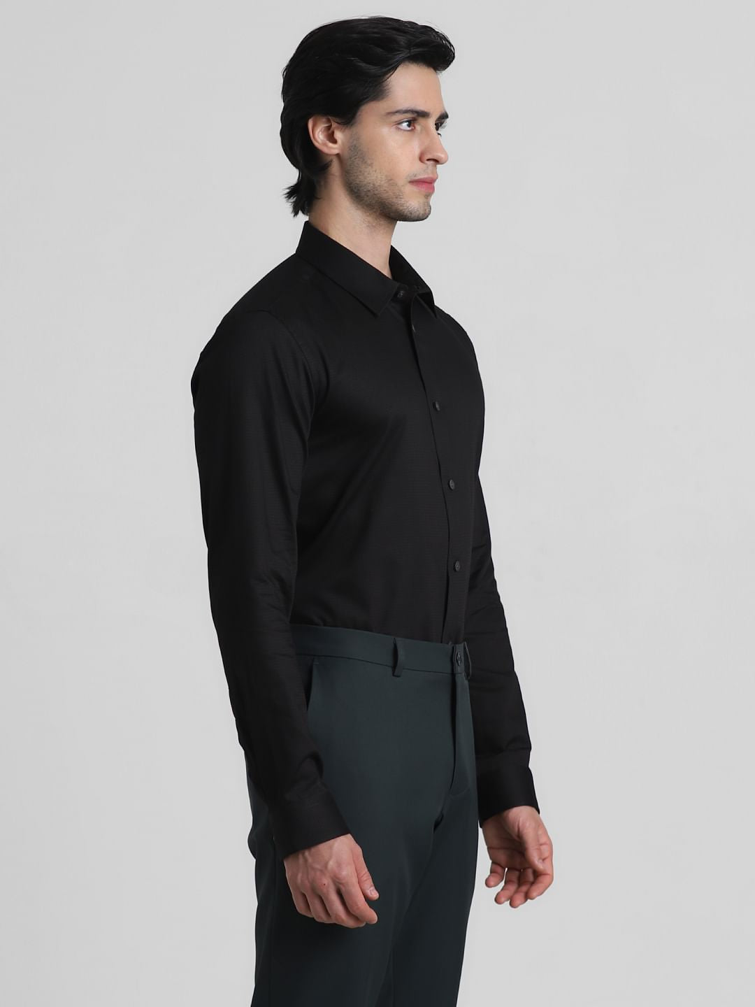 Black Formal Full Sleeves Shirt
