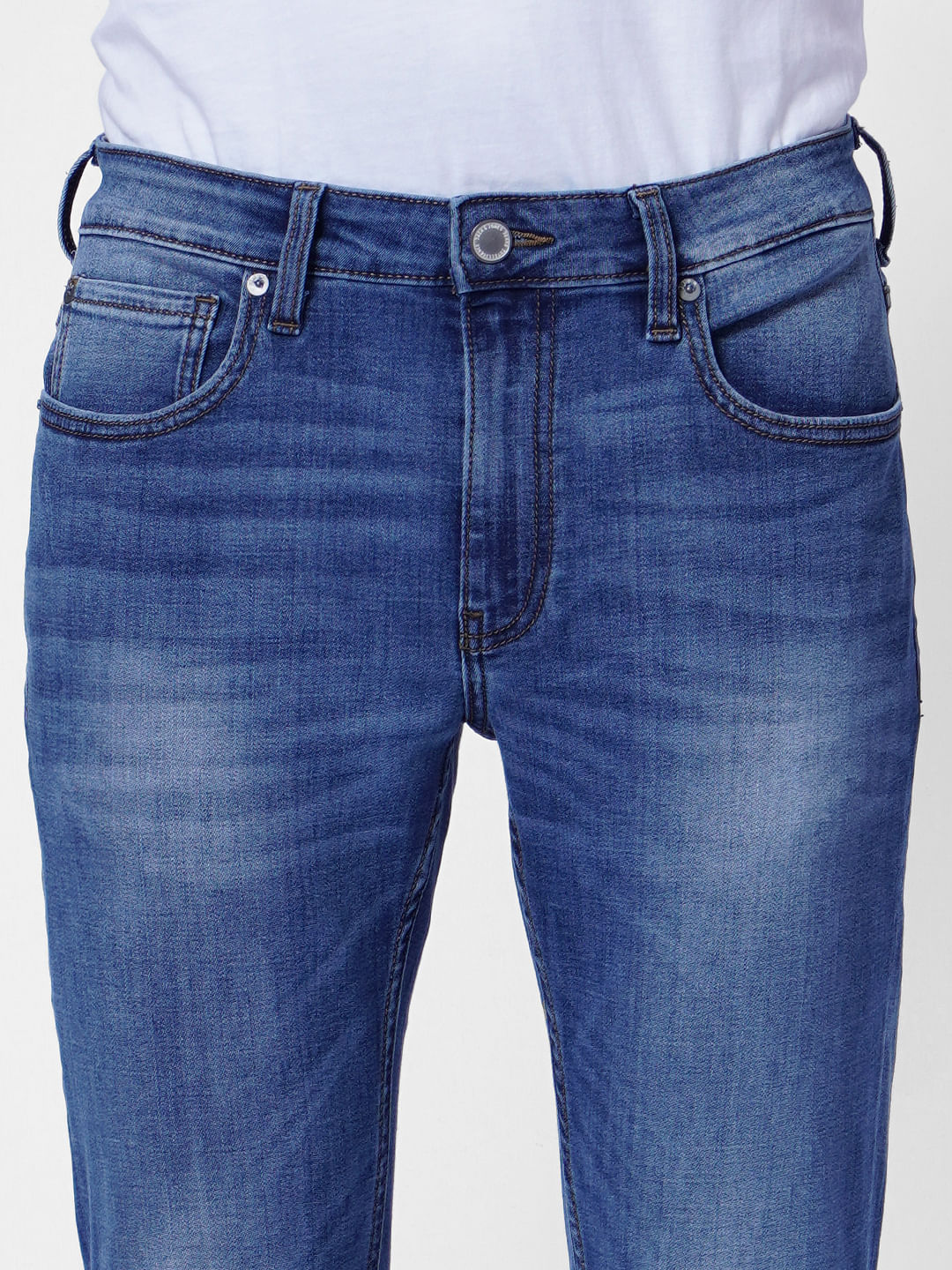 Light Blue Low Rise Washed Ben Skinny Jeans