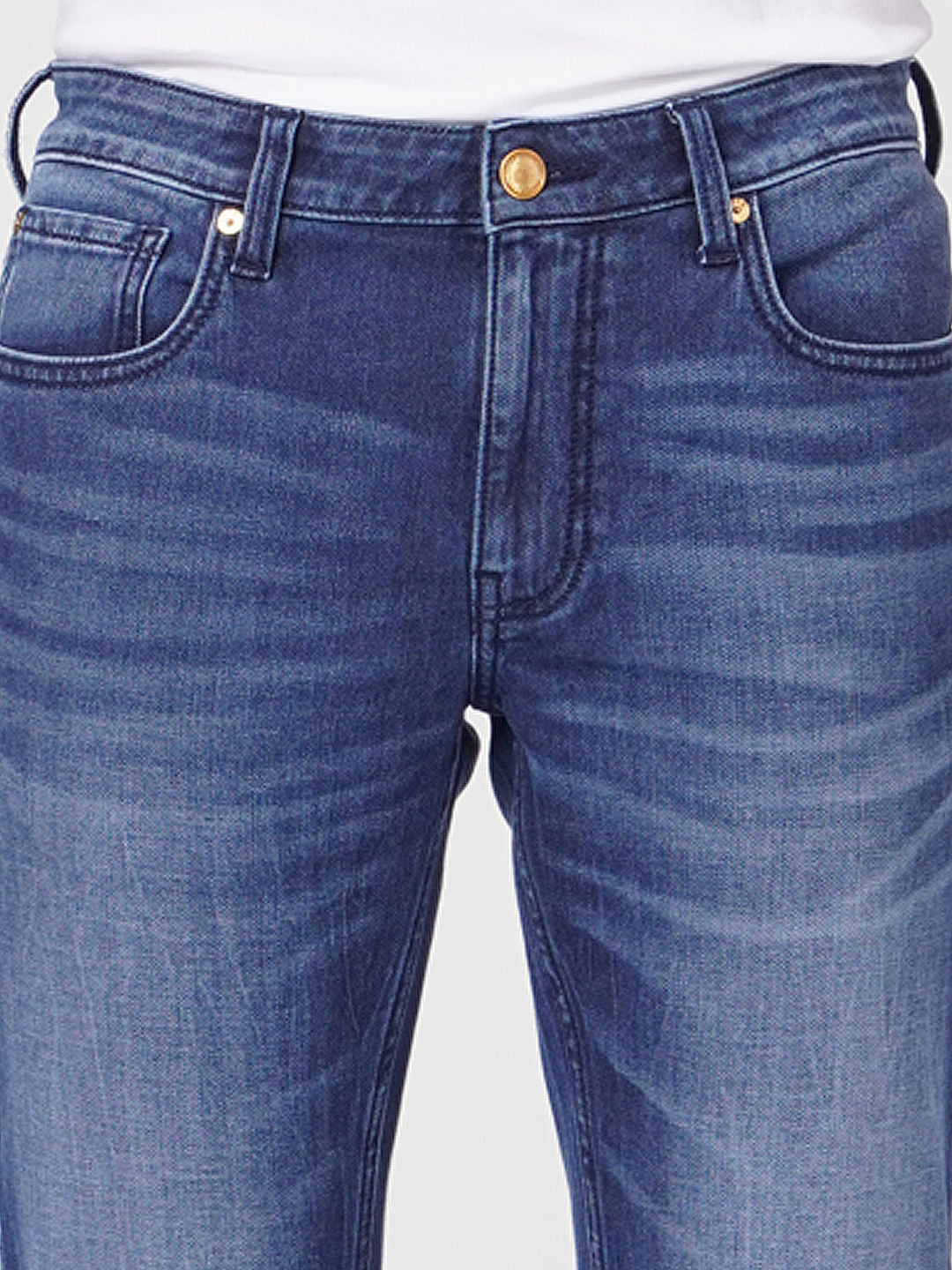 Blue Low Rise Washed Ben Skinny Jeans
