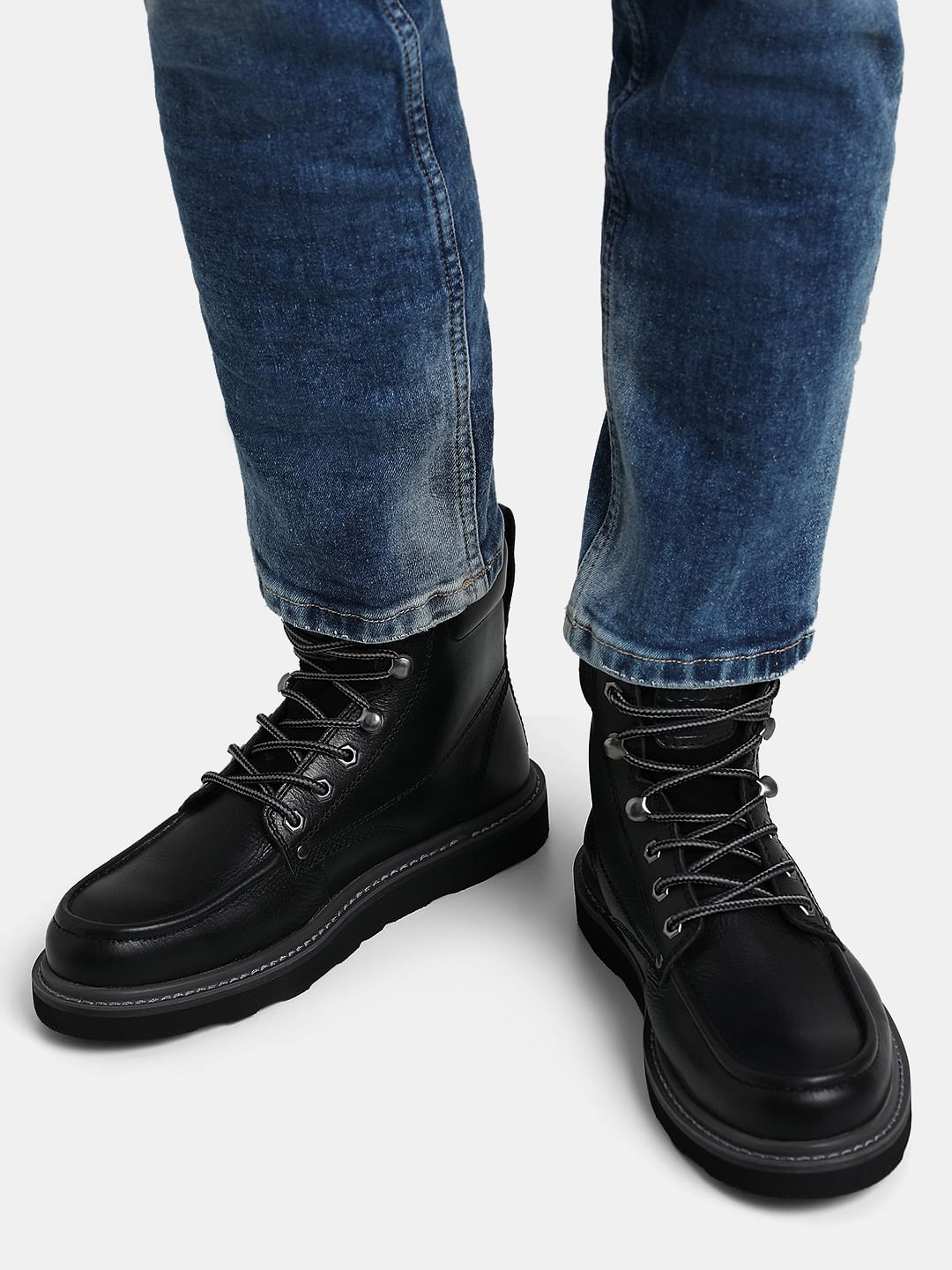 Black Premium Leather Boots