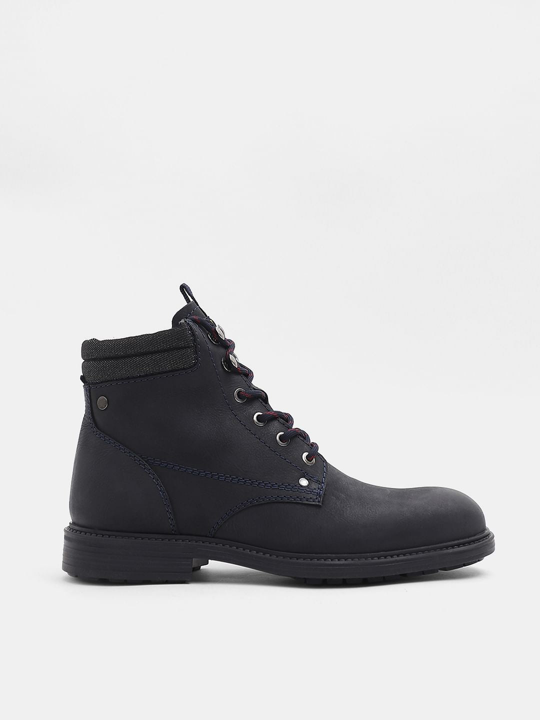 Navy Blue Premium Leather Boots - 40