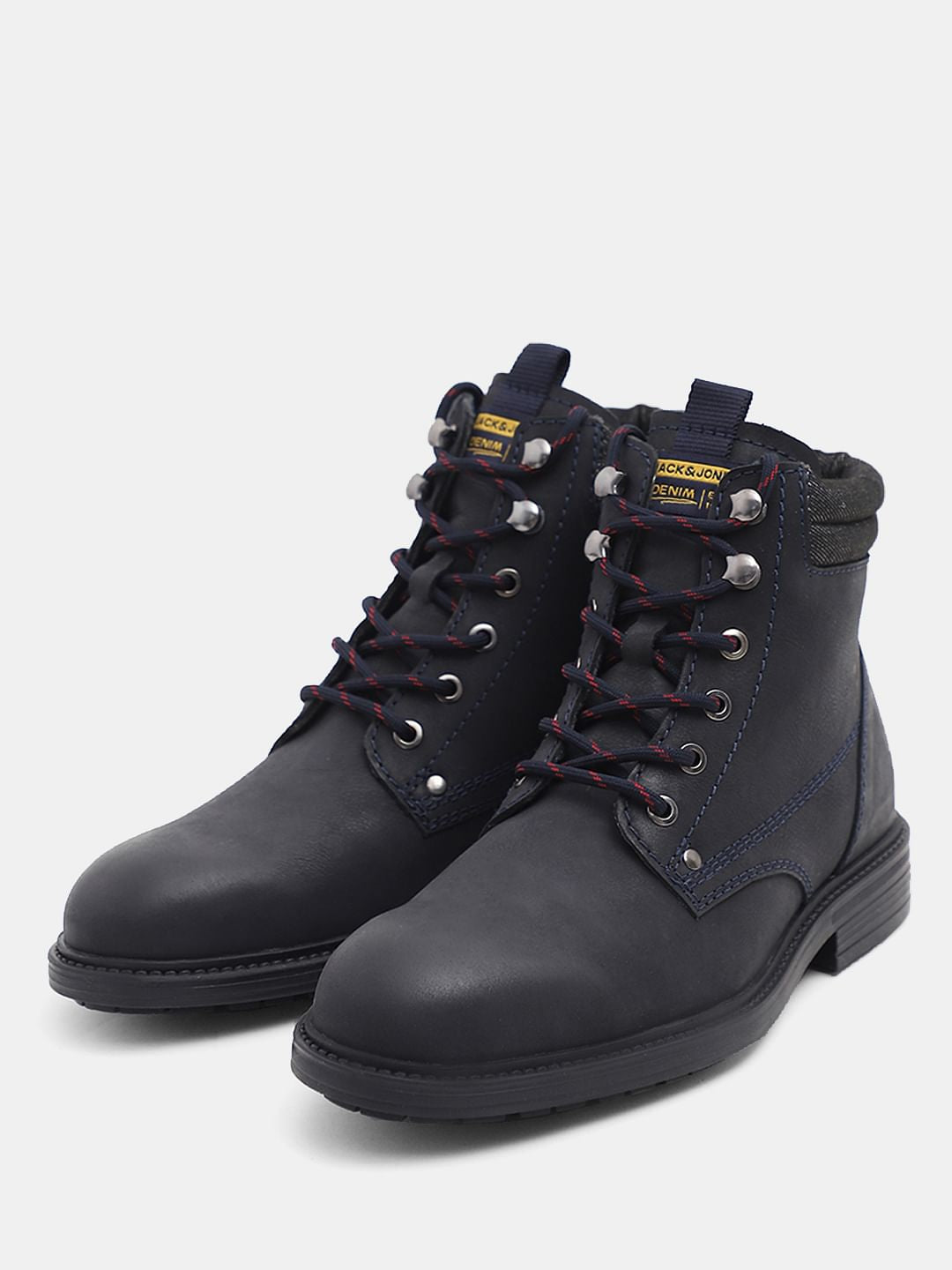 Navy Blue Premium Leather Boots