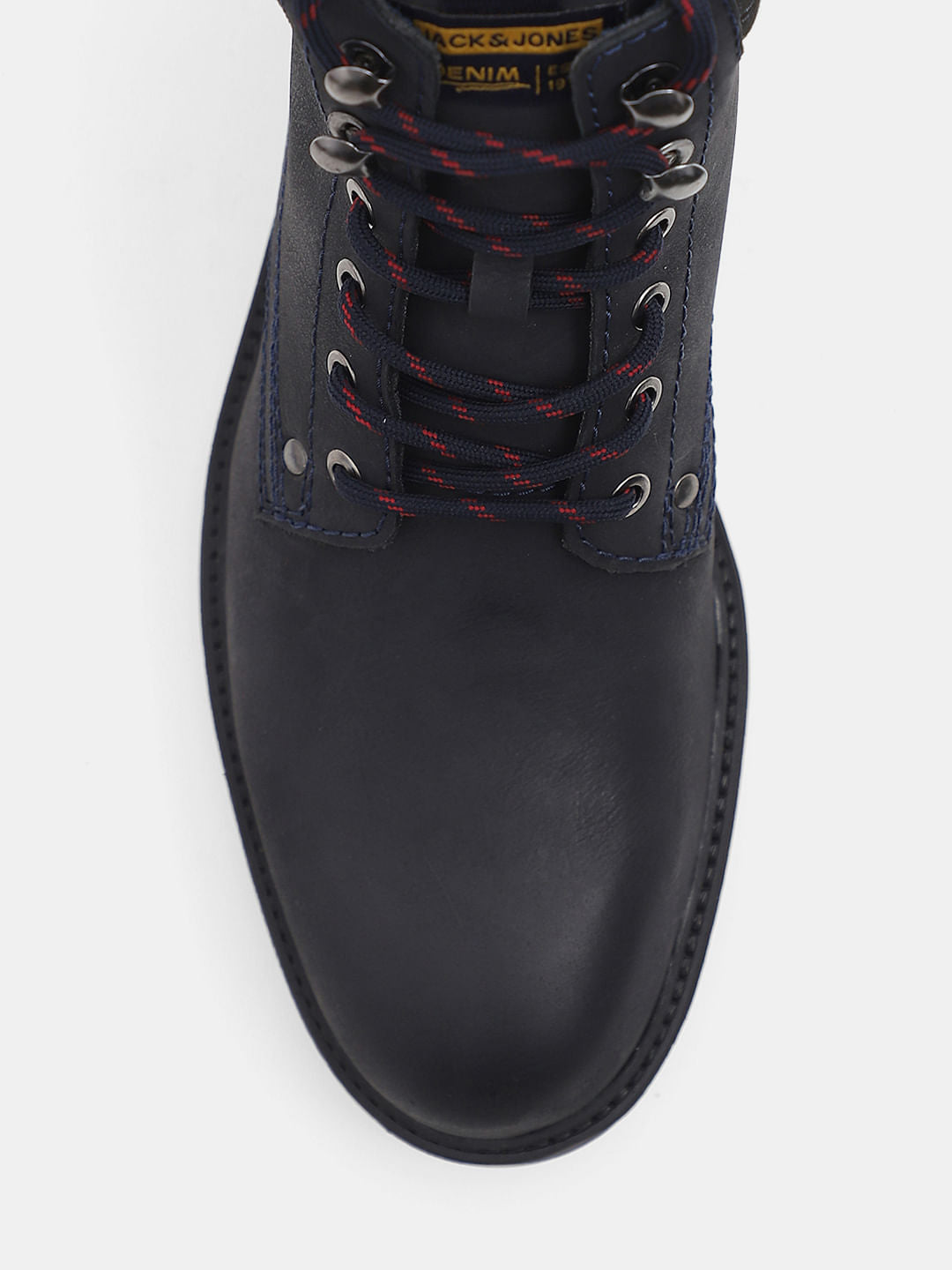 Navy Blue Premium Leather Boots