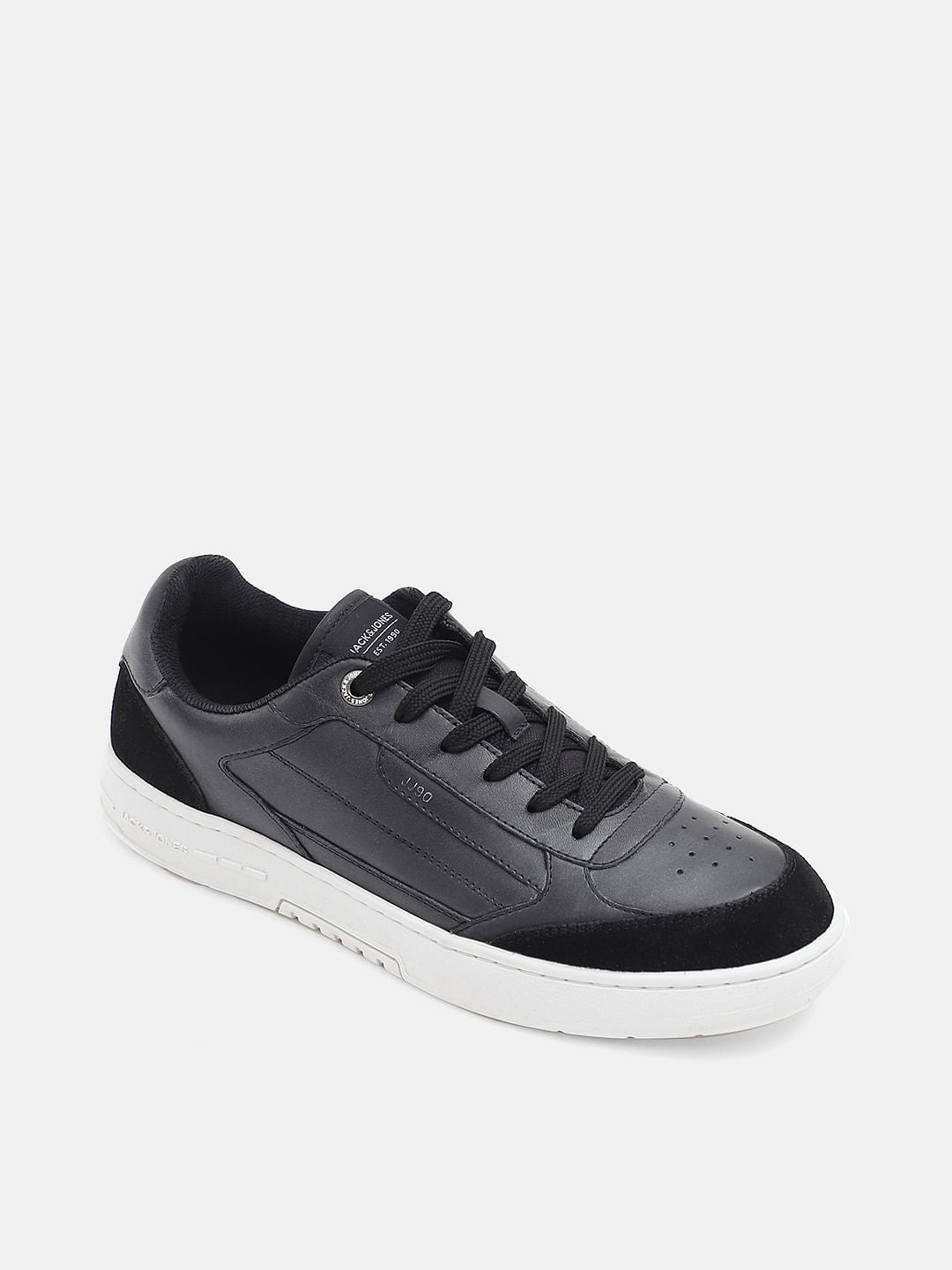 Black Leather Sneakers
