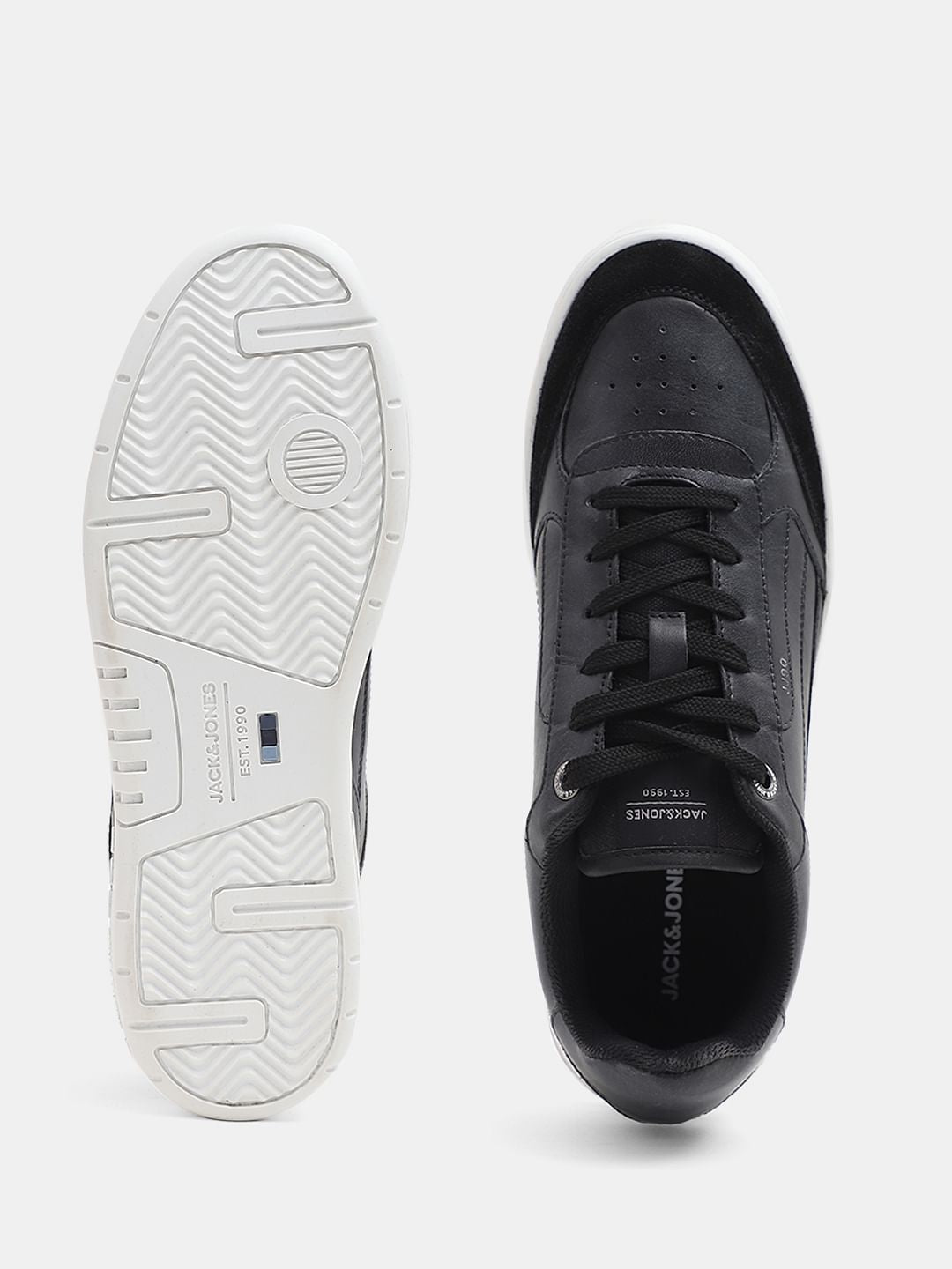 Black Leather Sneakers