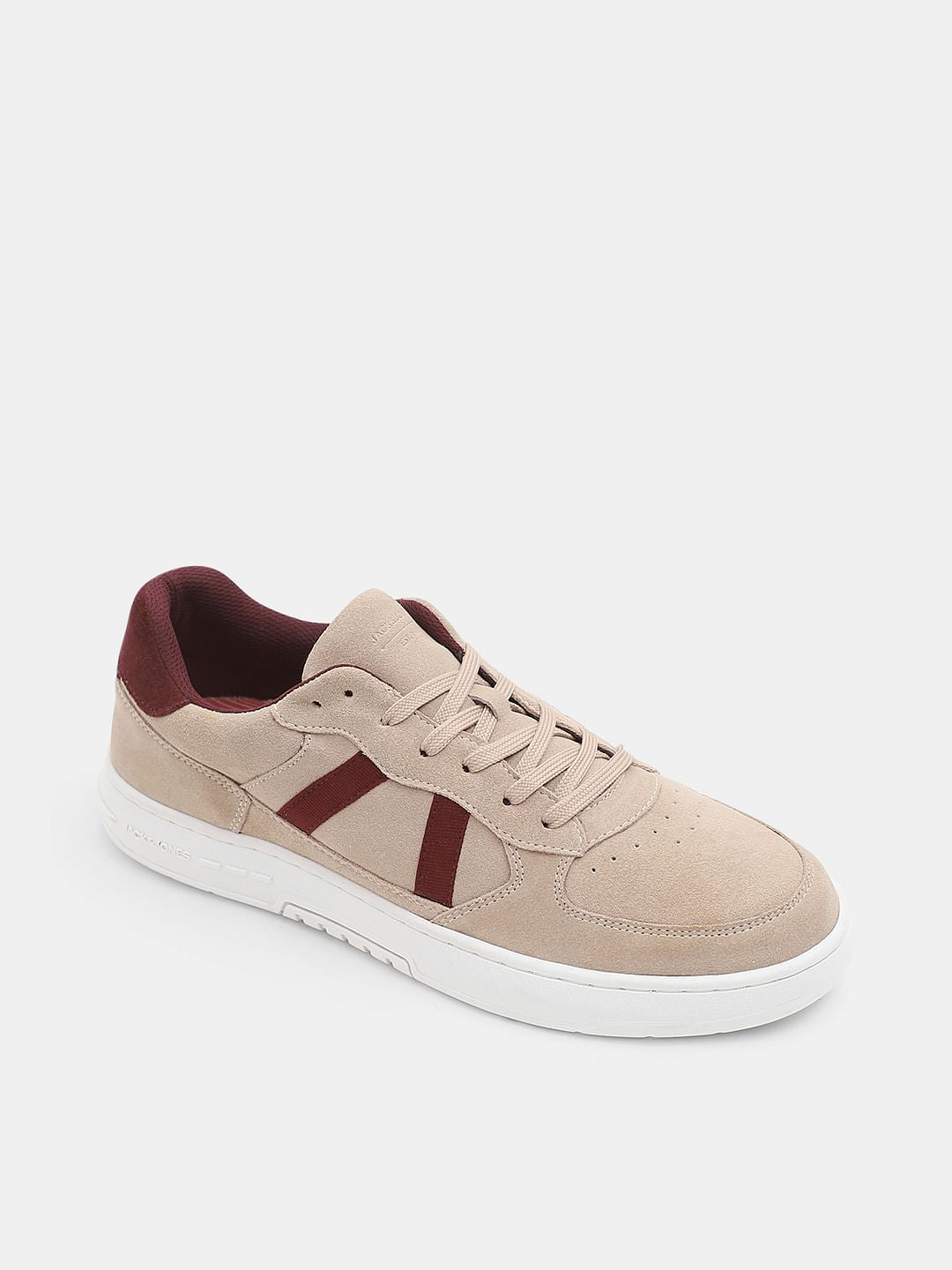 Beige Suede Classic Sneakers