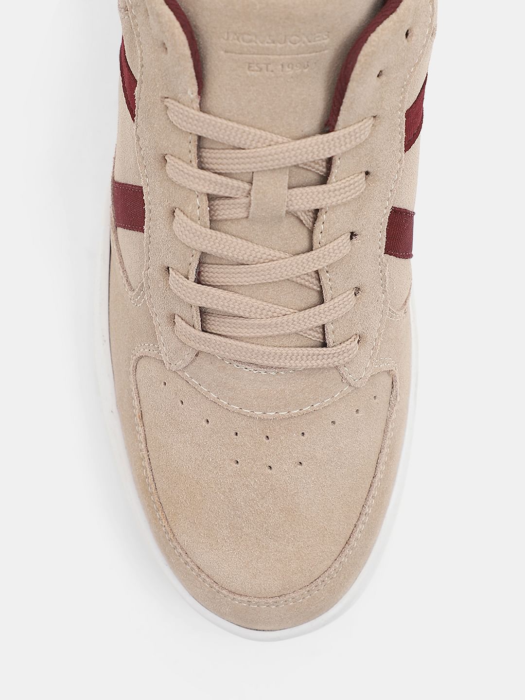 Beige Suede Classic Sneakers