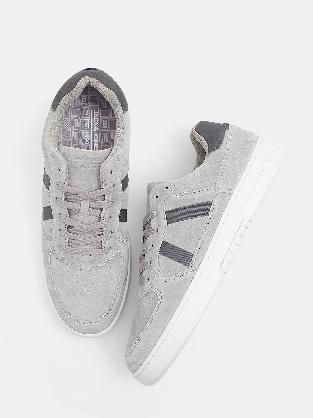 Grey Suede Classic Sneakers