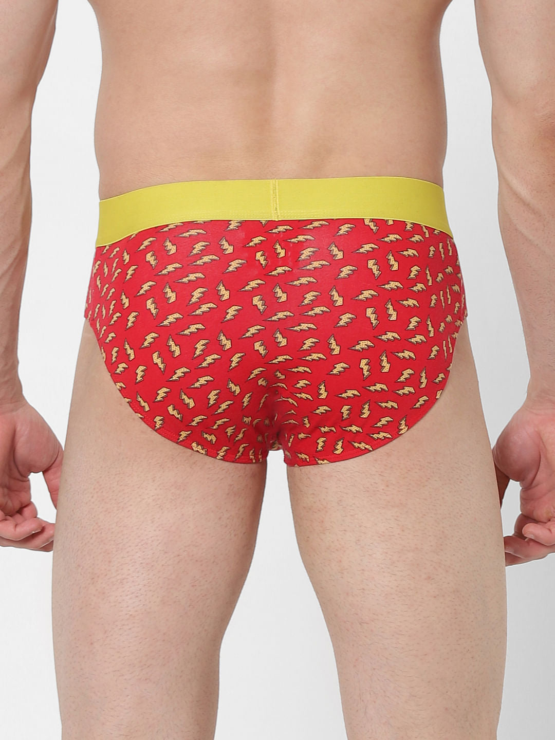 Red Thunder Print Briefs