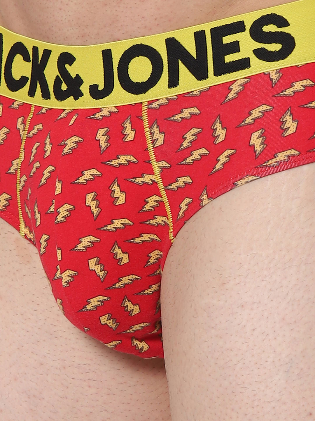 Red Thunder Print Briefs