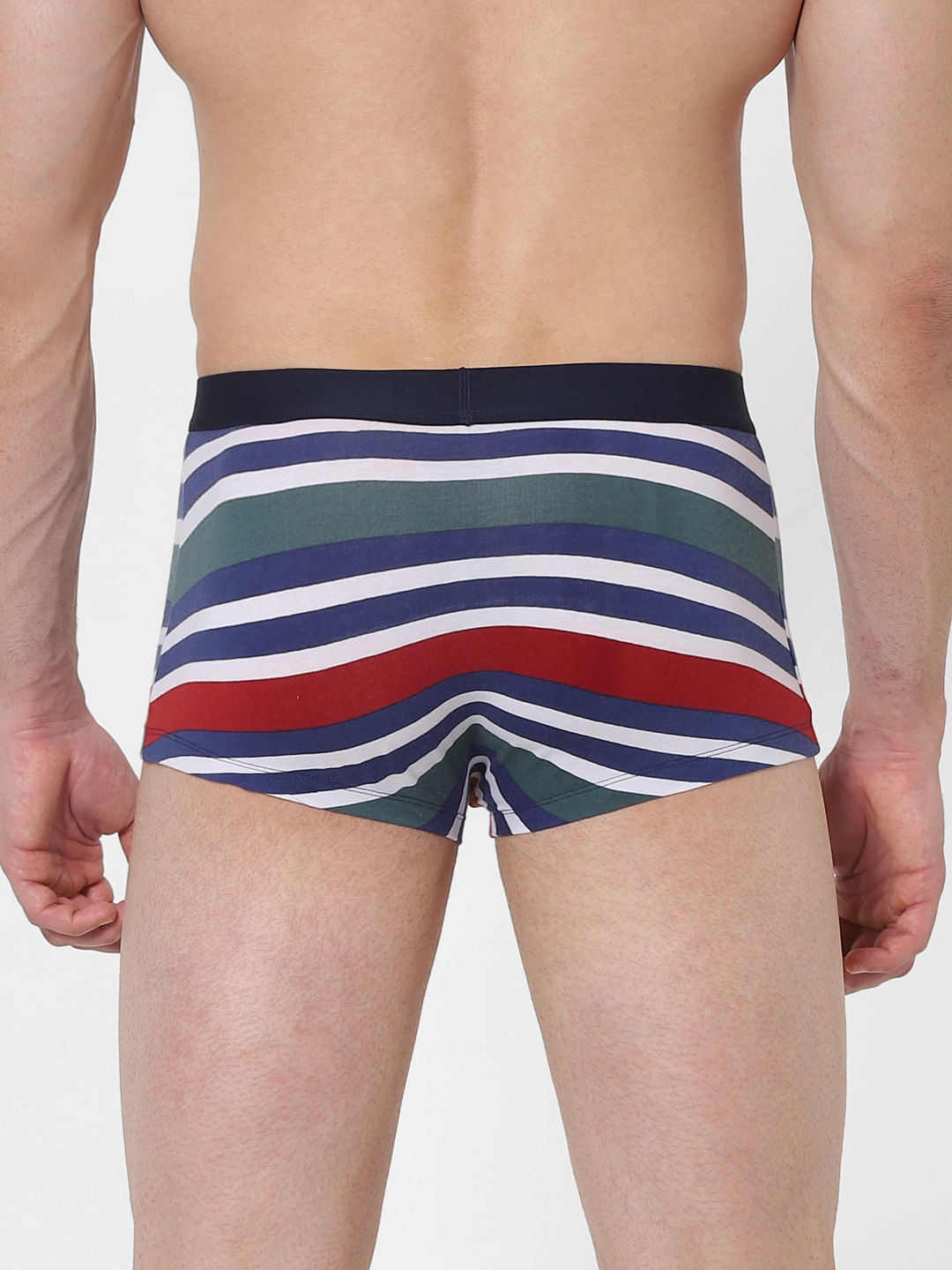 Blue Striped Brazilian Trunks