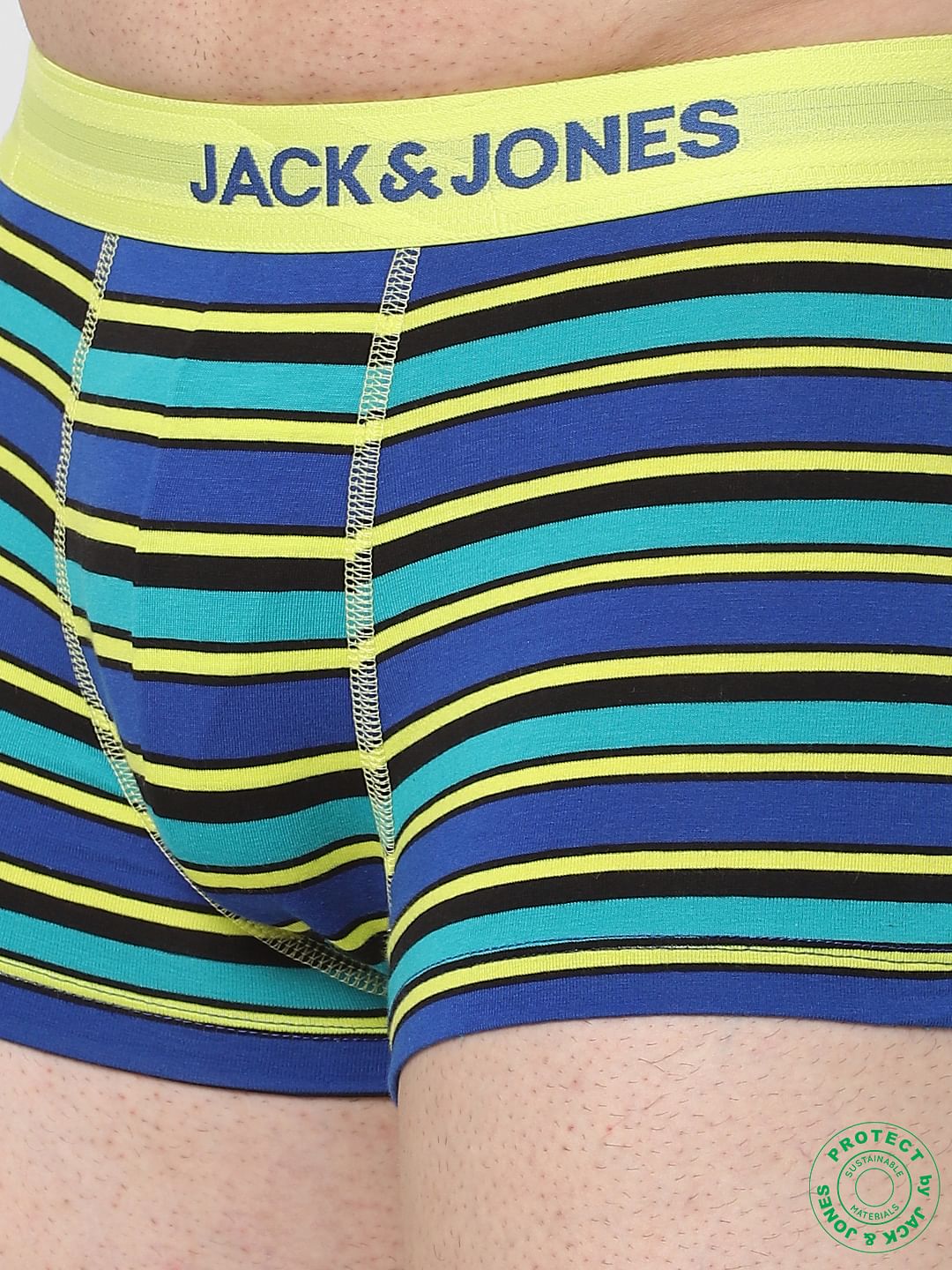 Blue Striped Brazilian Trunks