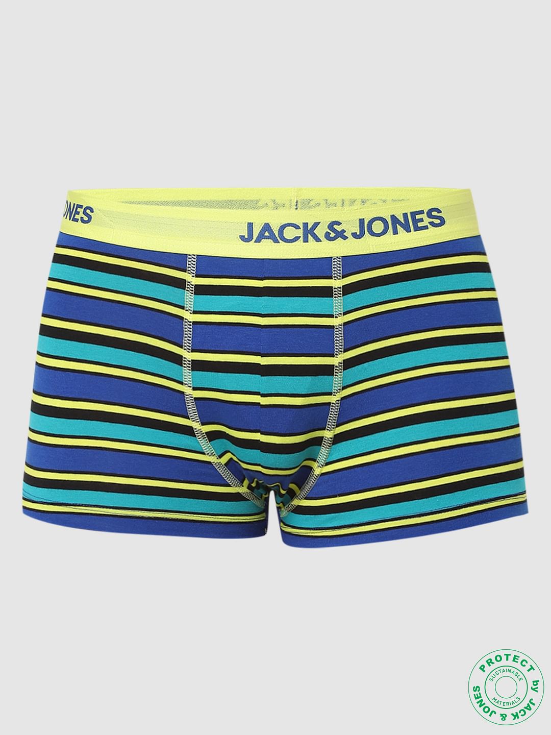 Blue Striped Brazilian Trunks