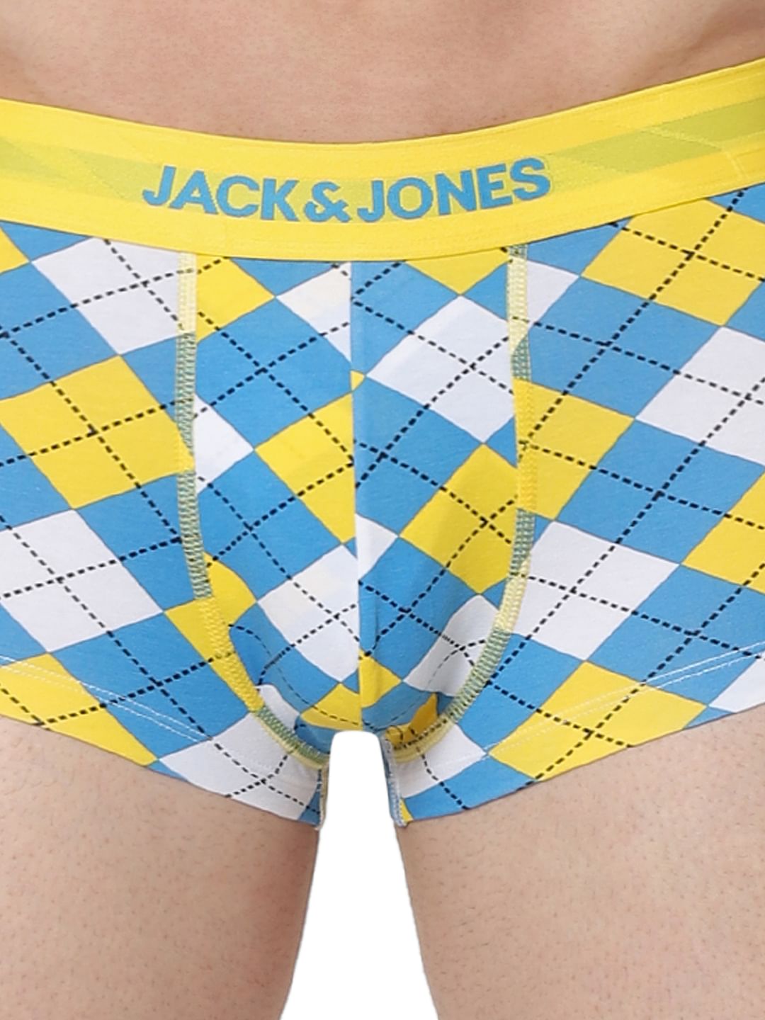 Blue & Yellow Printed Trunks