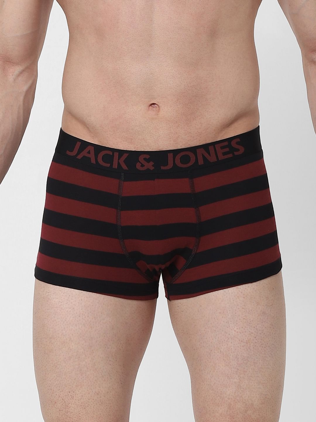 Red Striped Brazilian Trunks - S