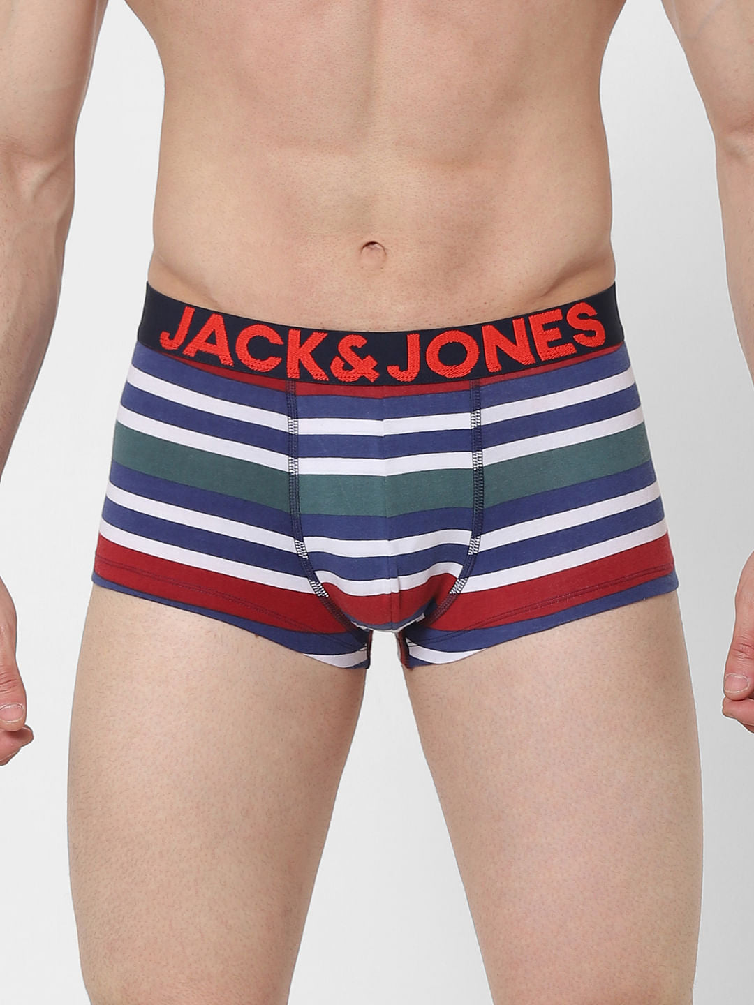 Blue Striped Brazilian Trunks - S