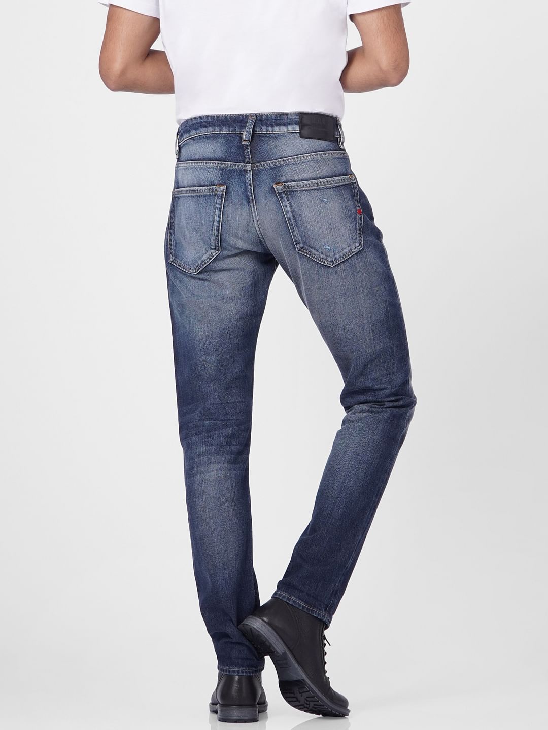 Blue Low Rise Tim Anti Fit Jeans