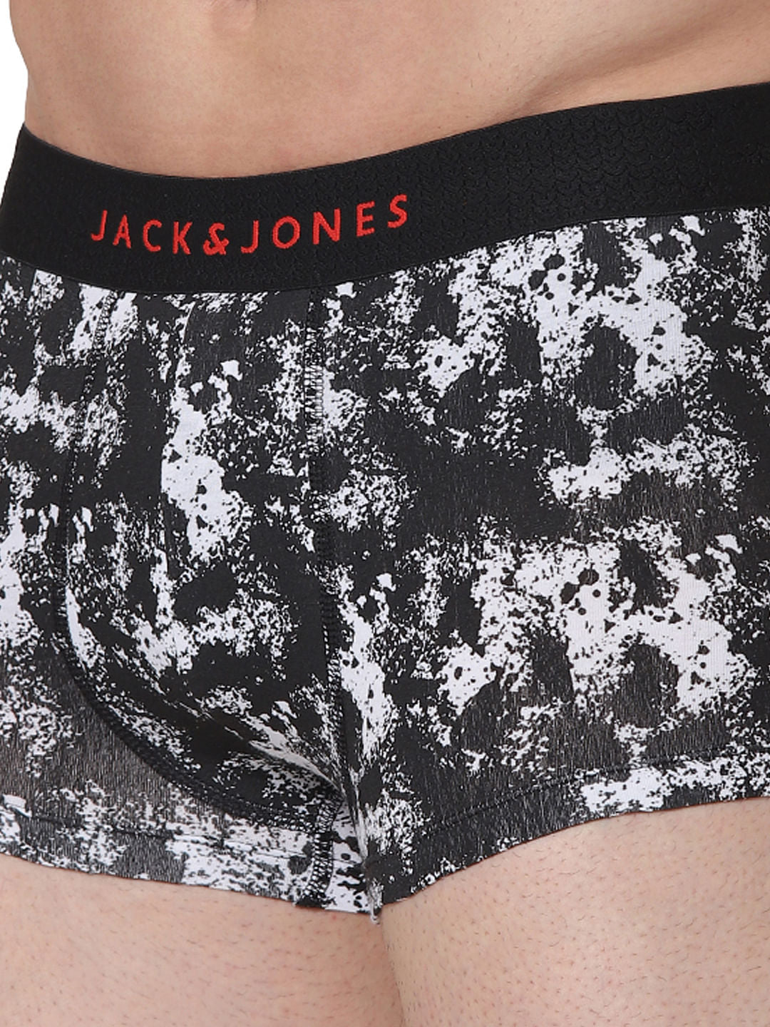 Black & White Abstract Print Brazilian Trunks