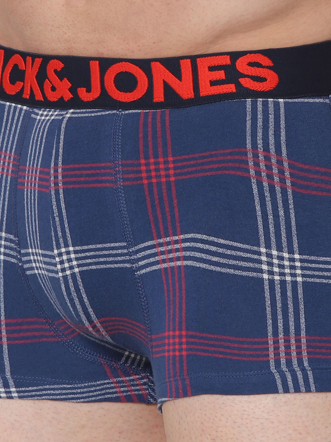 Blue Check Brazilian Trunks