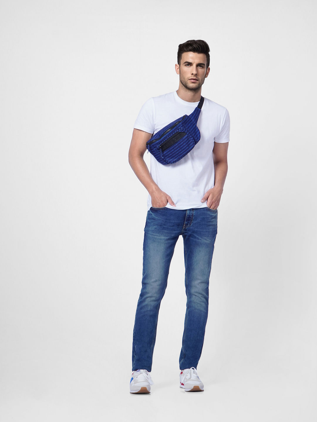 Dark Blue Low Rise Ben Skinny Jeans - 28/30