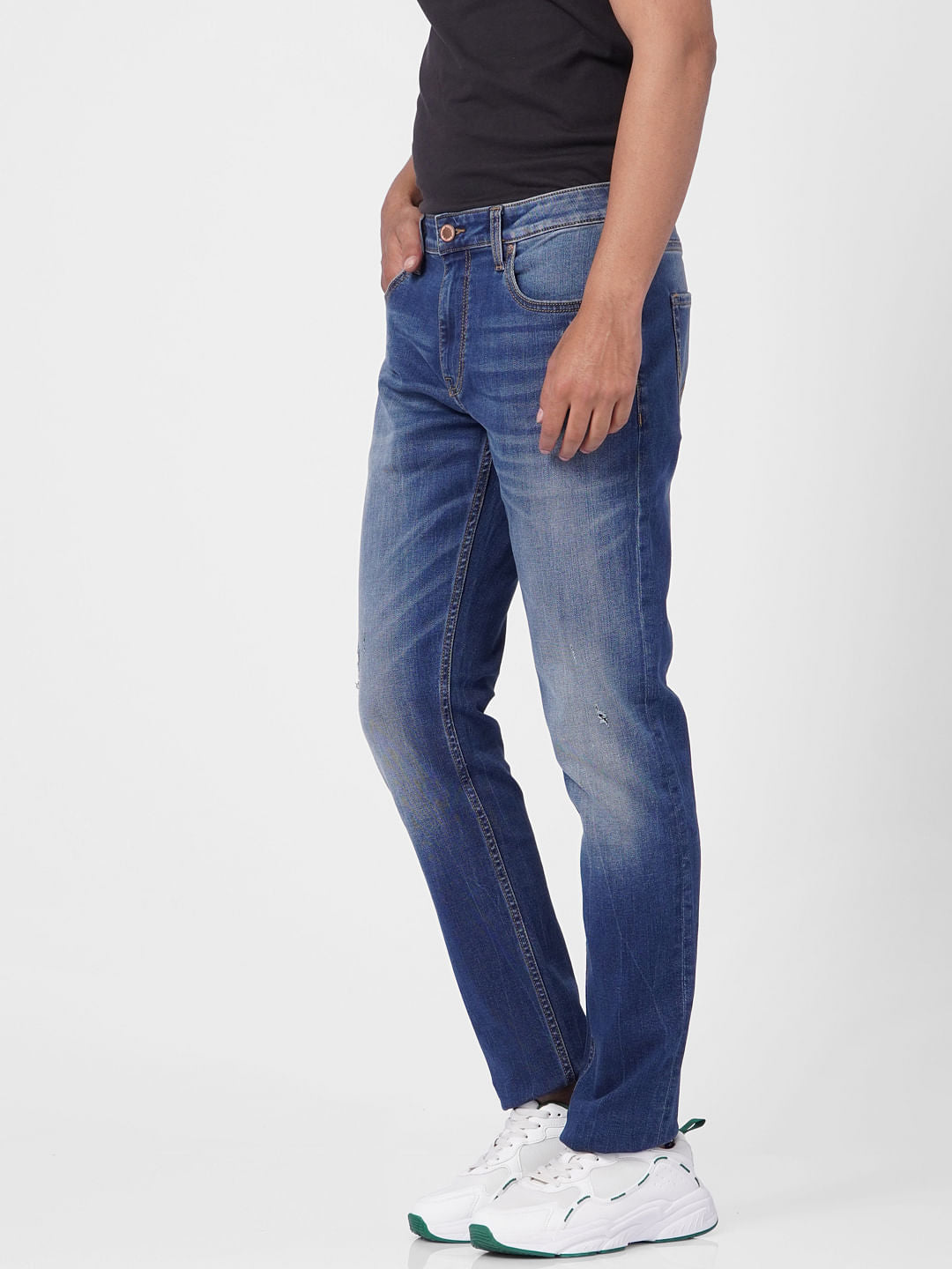 Dark Blue Low Rise Tim Anti Fit Jeans
