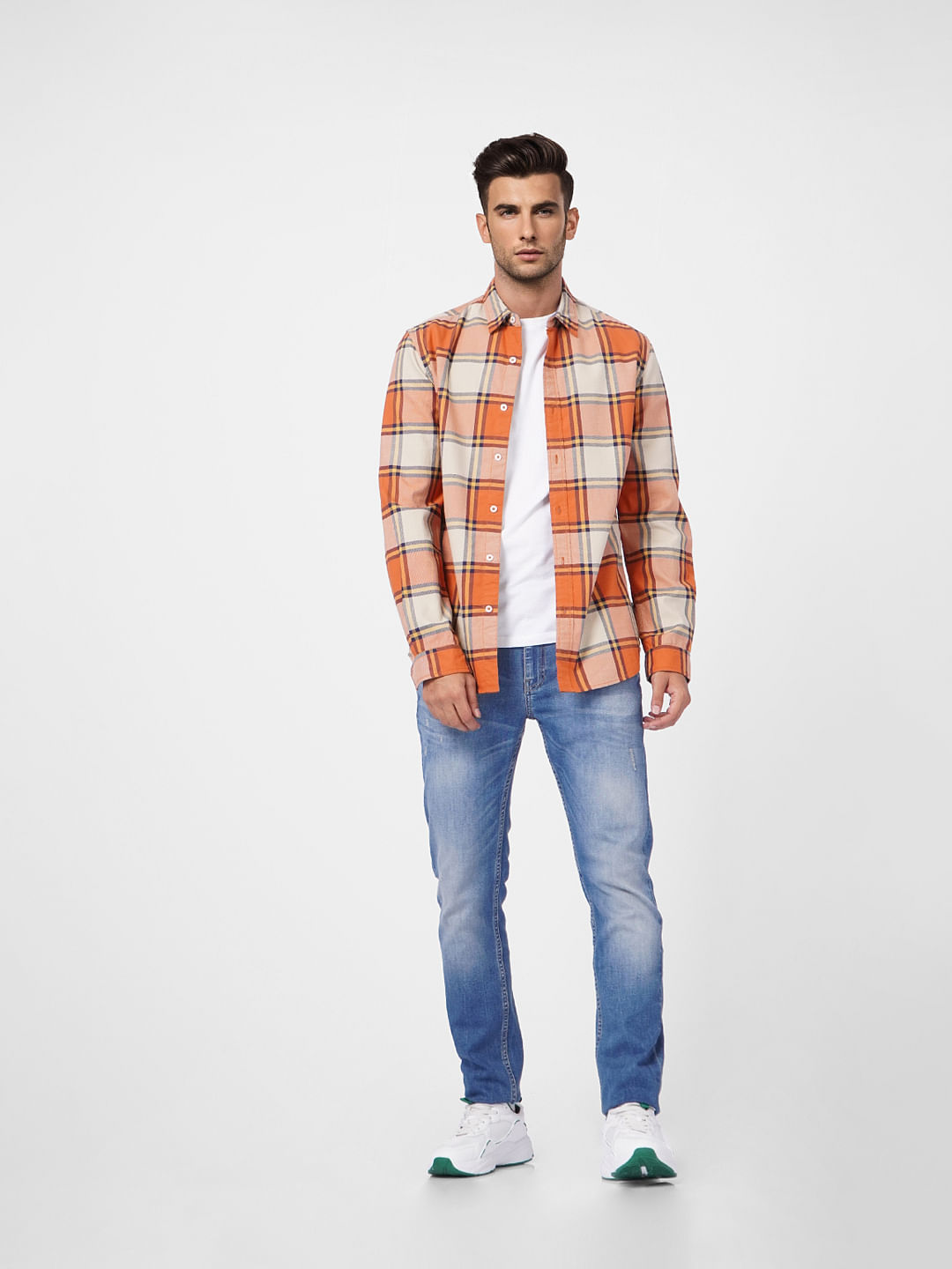 Blue Low Rise Distressed Ben Skinny Jeans