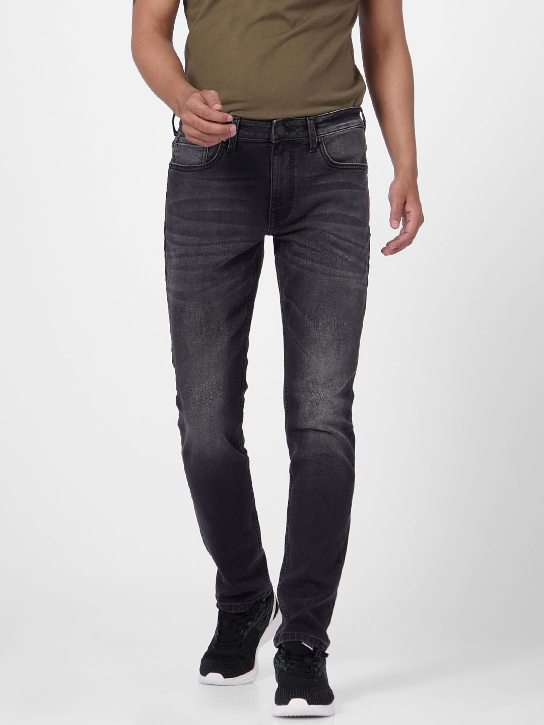 Dark Grey Low Rise Tim Anti Fit Jeans