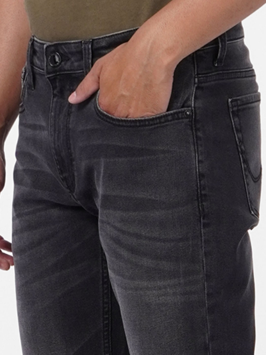 Dark Grey Low Rise Tim Anti Fit Jeans