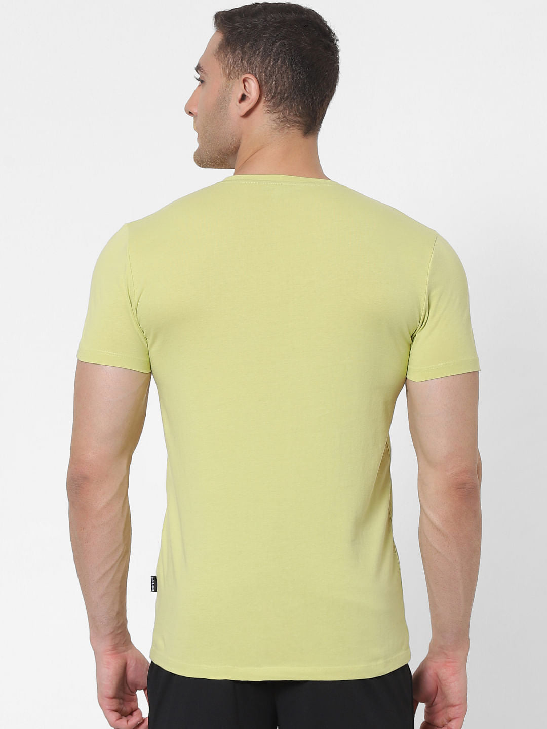 Green Logo Print Crew Neck T-shirt