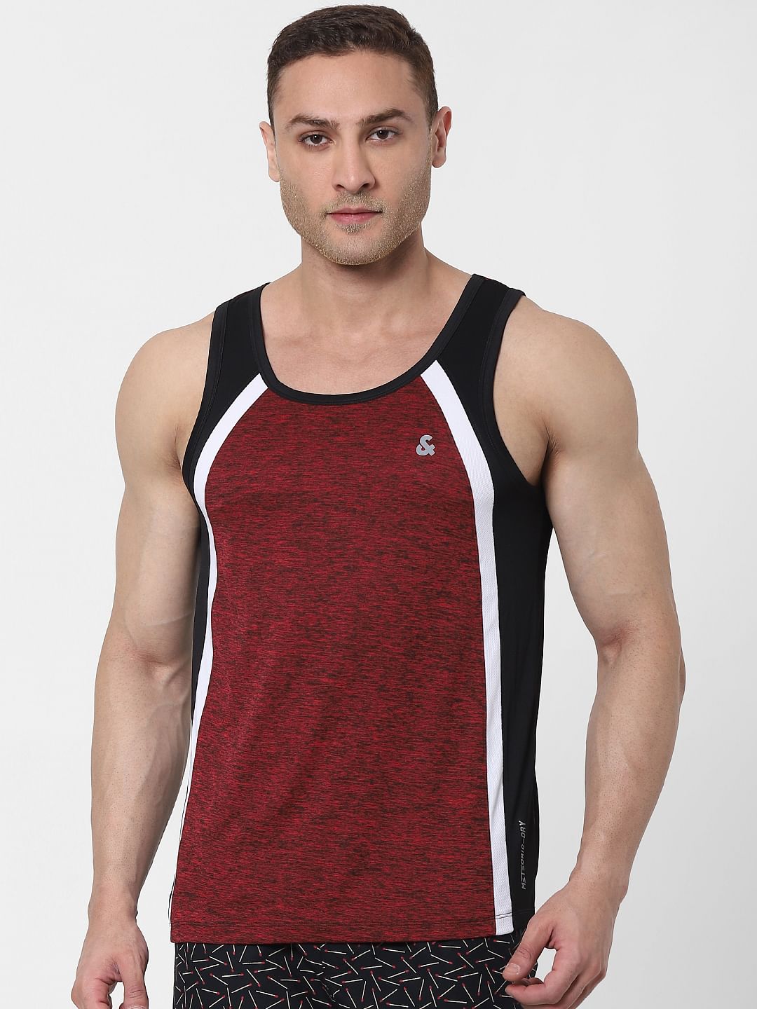 Red Logo Print Vest