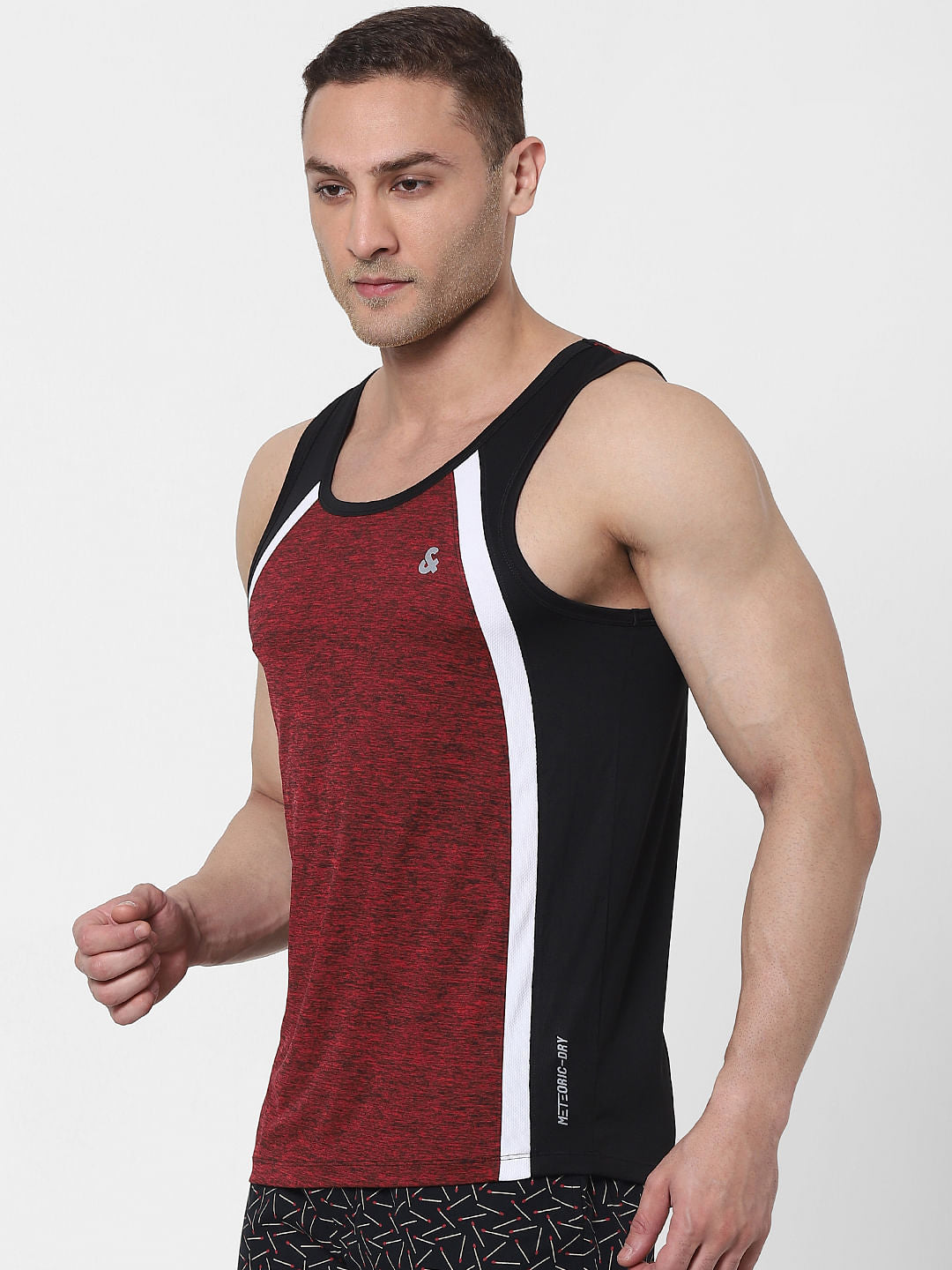 Red Logo Print Vest