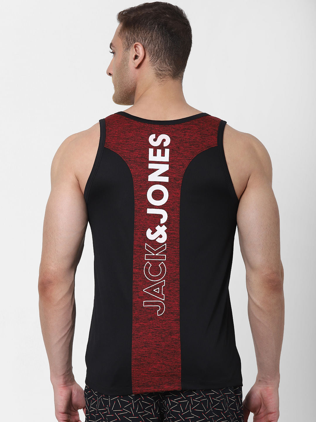 Red Logo Print Vest